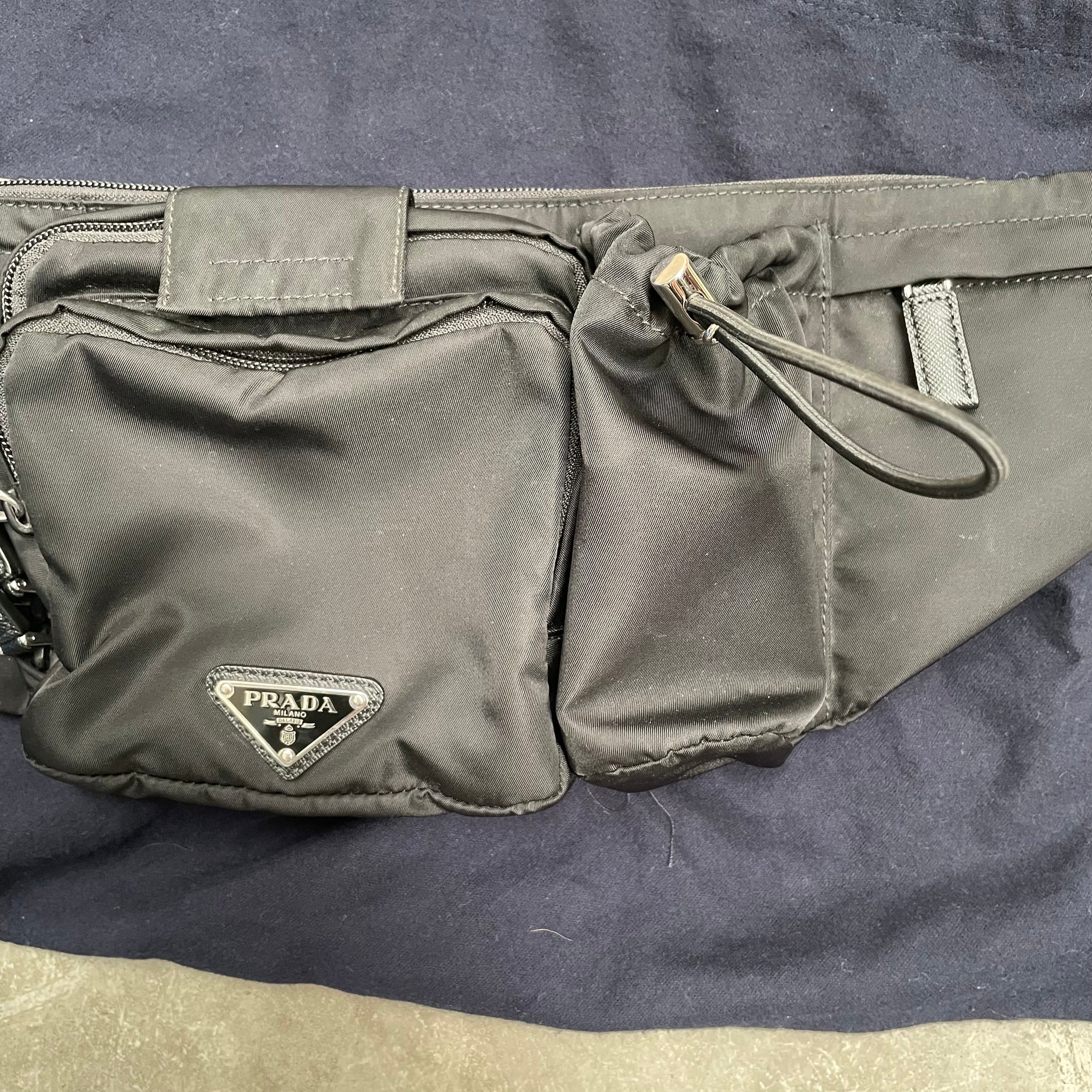 Prada Nylon and Saffiano Leather Belt / Bum Bag