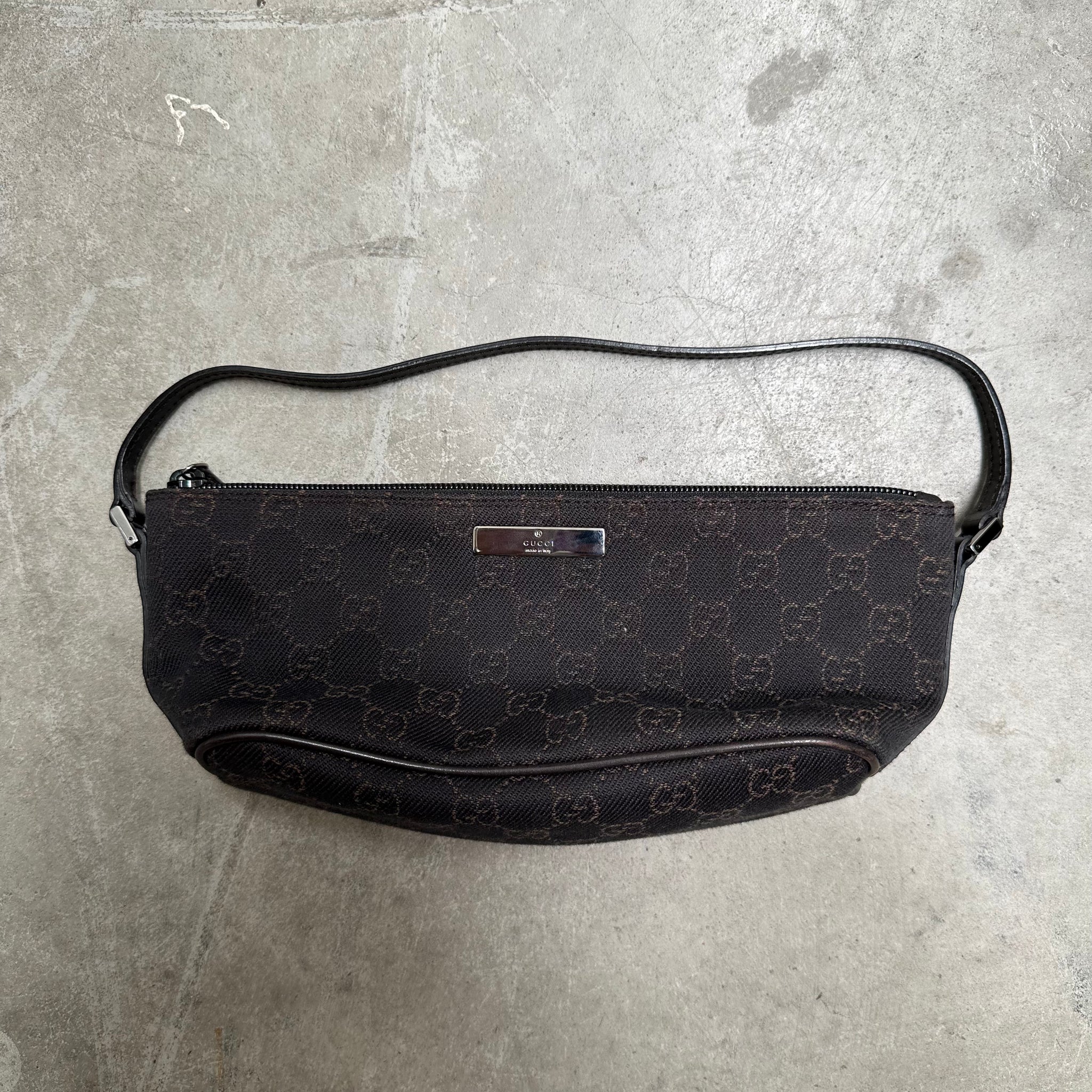 Gucci Boat Pochette Canvas Brown