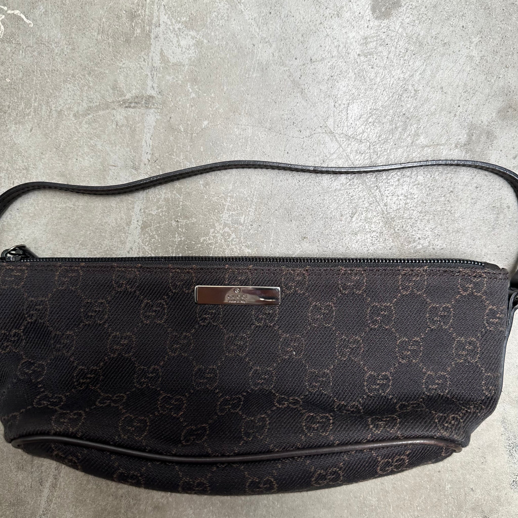 Gucci Boat Pochette Canvas Brown