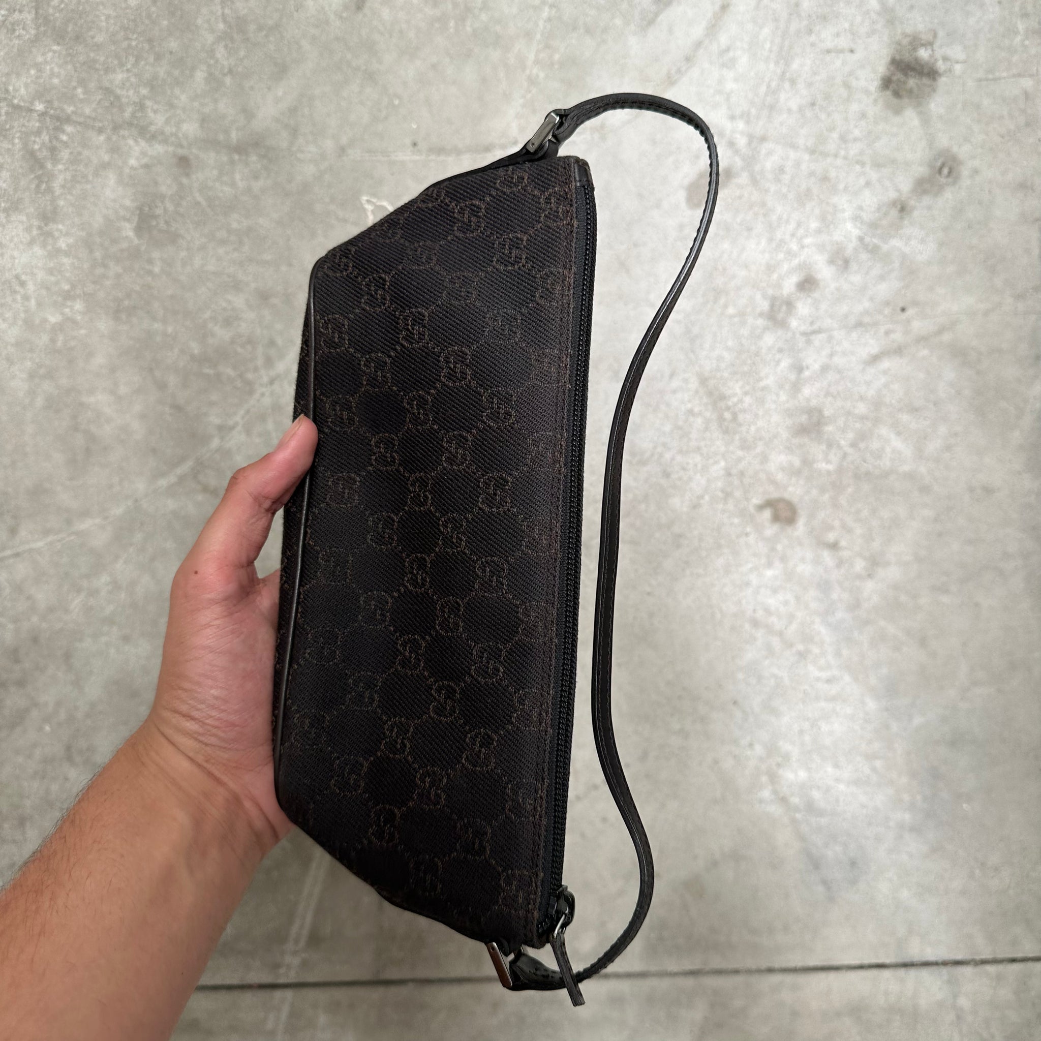 Gucci Boat Pochette Canvas Brown