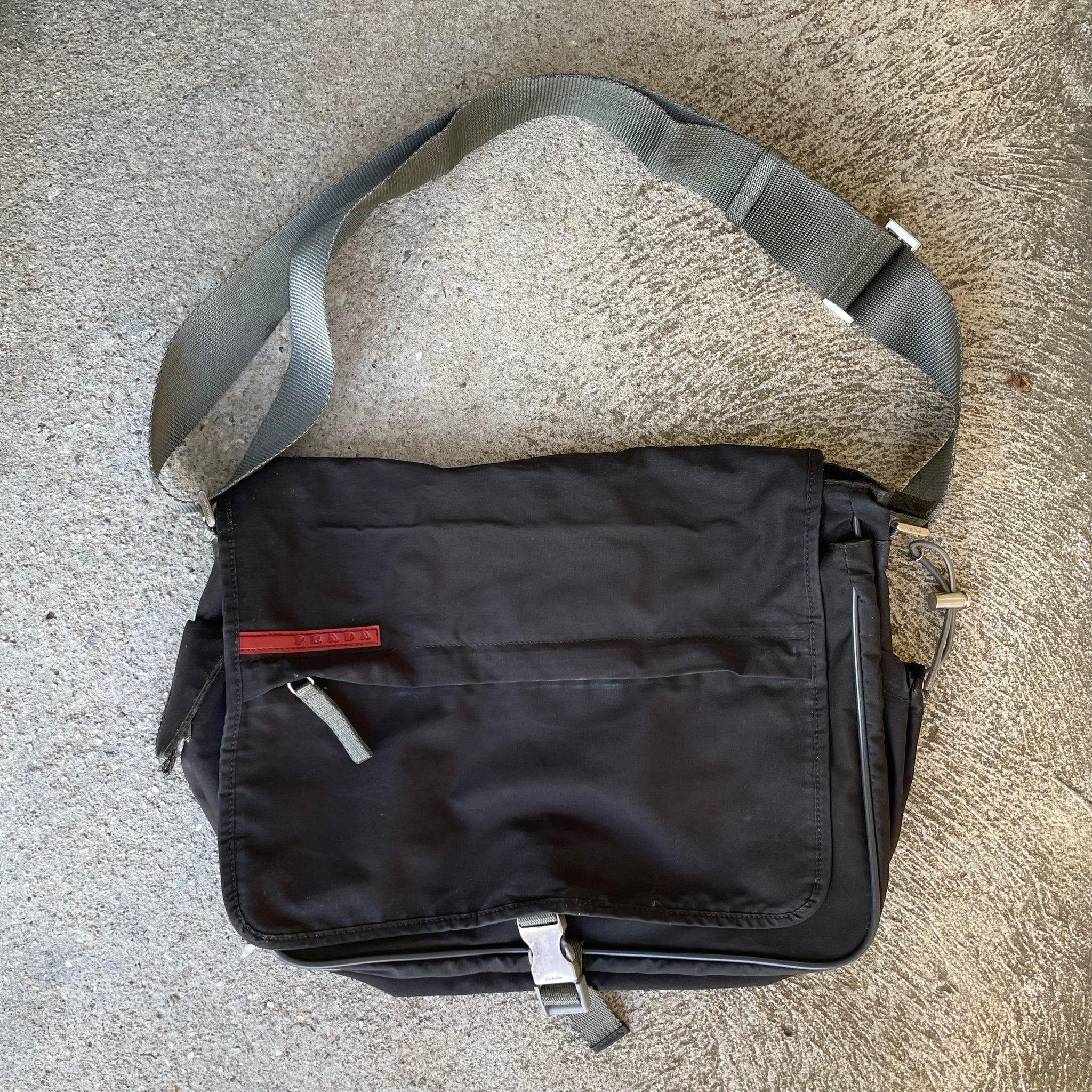Prada Sports Buckle Messenger / Crossbody Bag