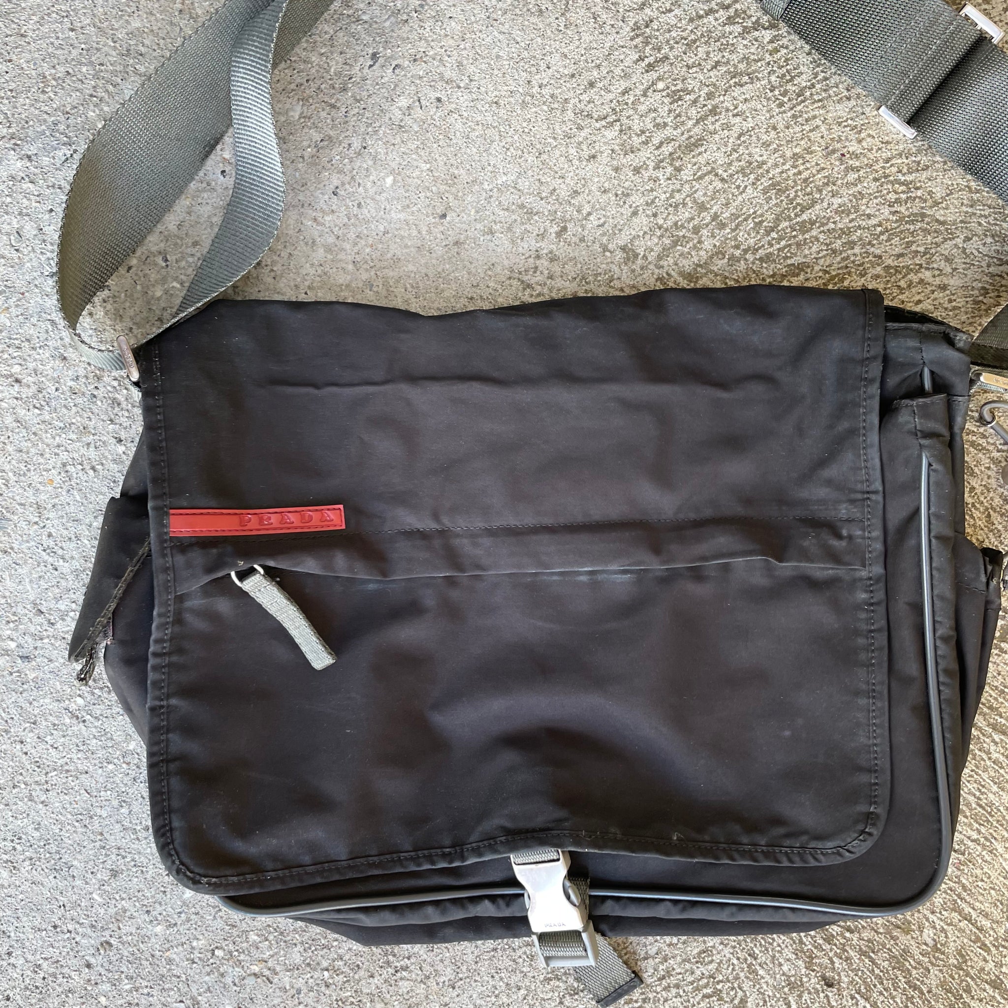 Prada Sports Buckle Messenger / Crossbody Bag