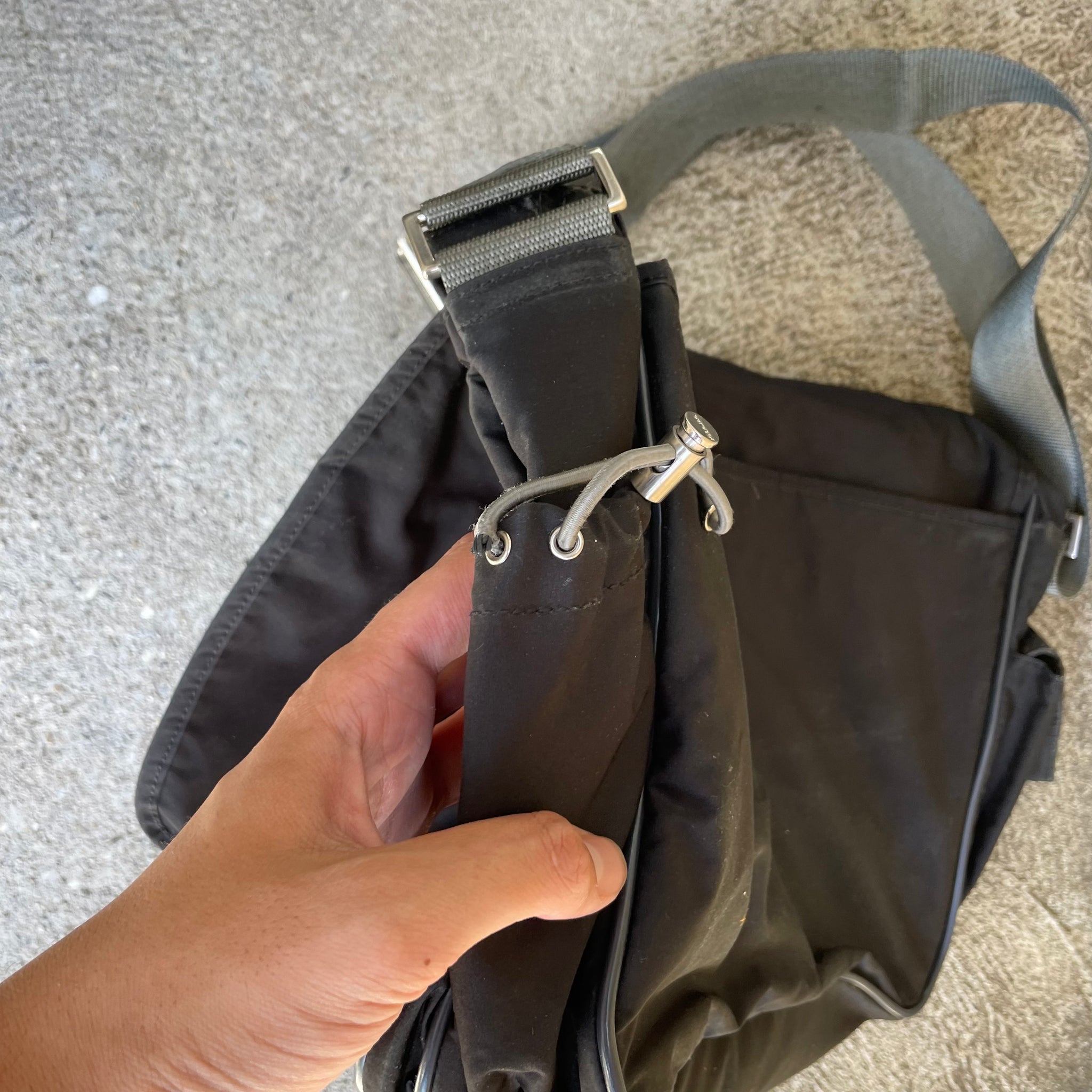 Prada Sports Buckle Messenger / Crossbody Bag