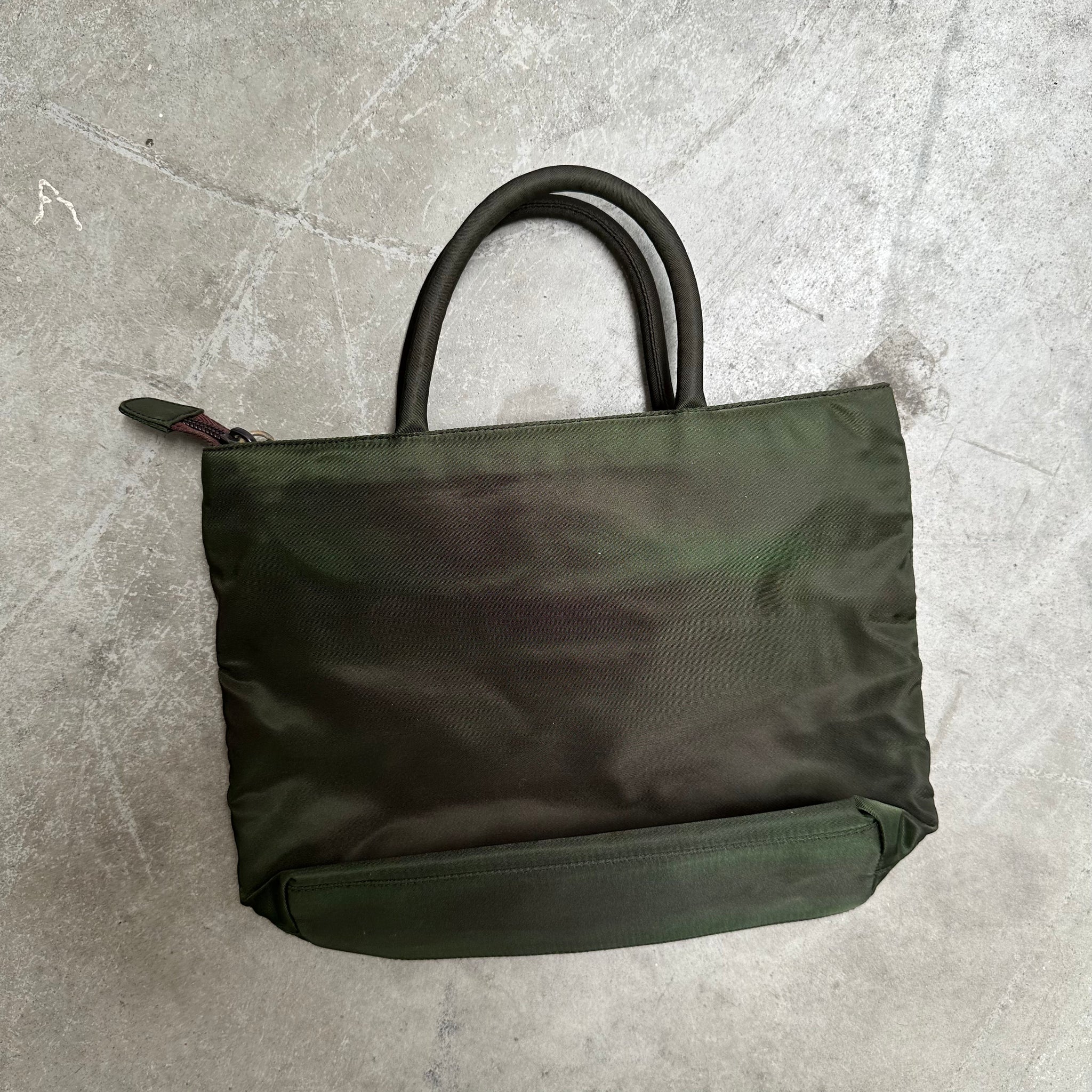 Prada Short Handle Green Bag