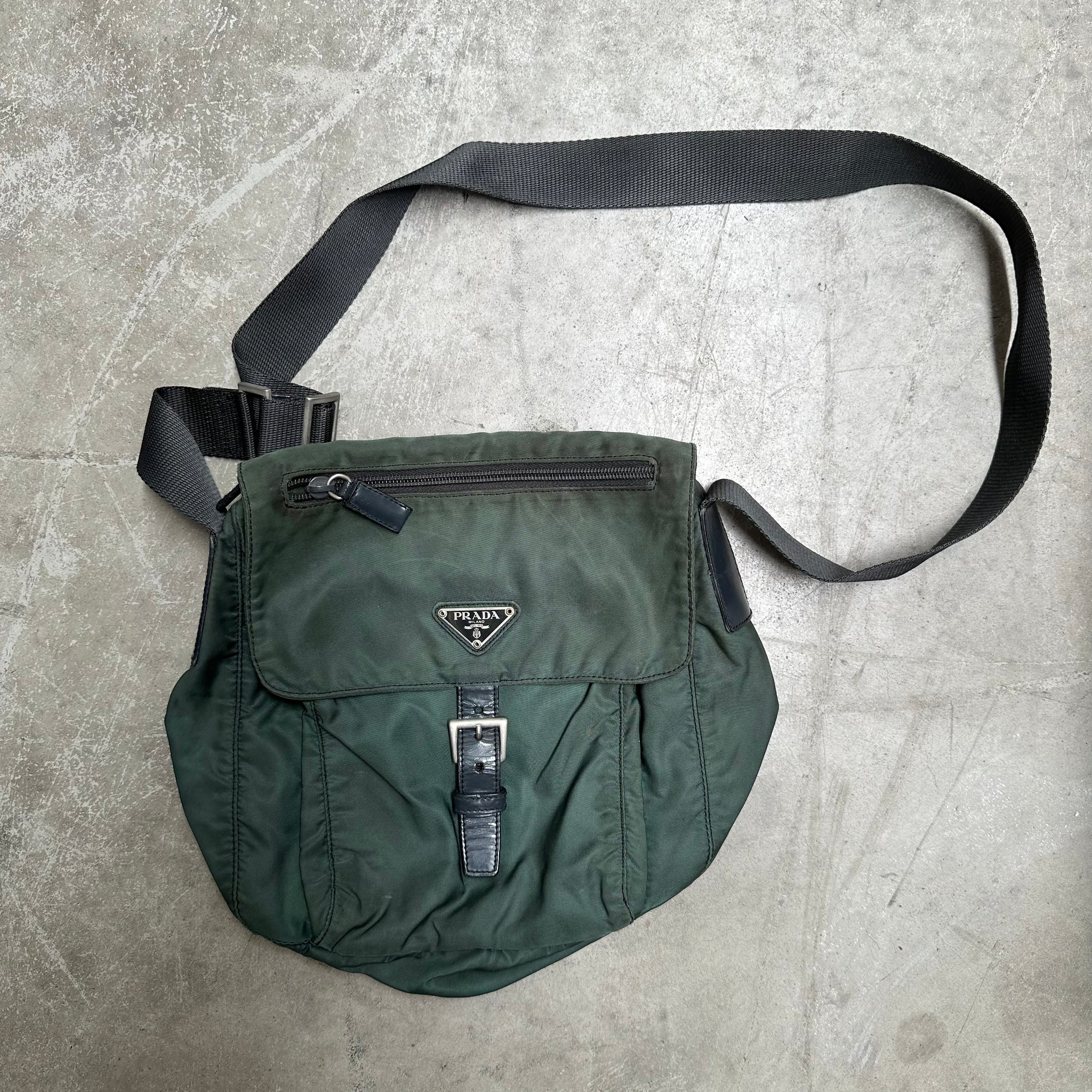 Prada Crossbody Messenger Green Bag