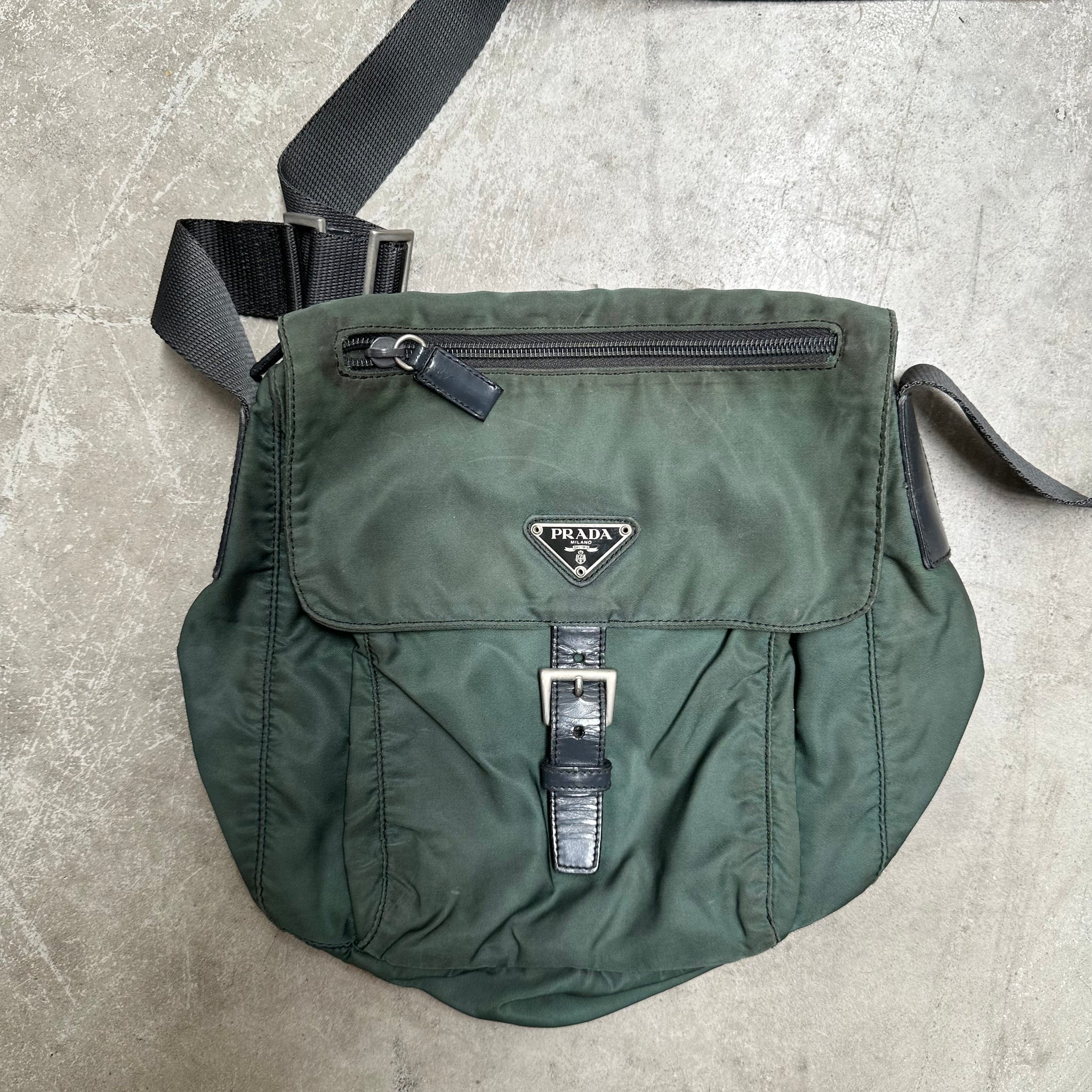 Prada Crossbody Messenger Green Bag