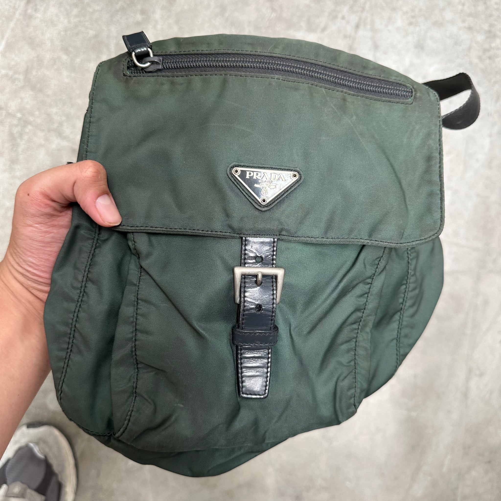 Prada Crossbody Messenger Green Bag