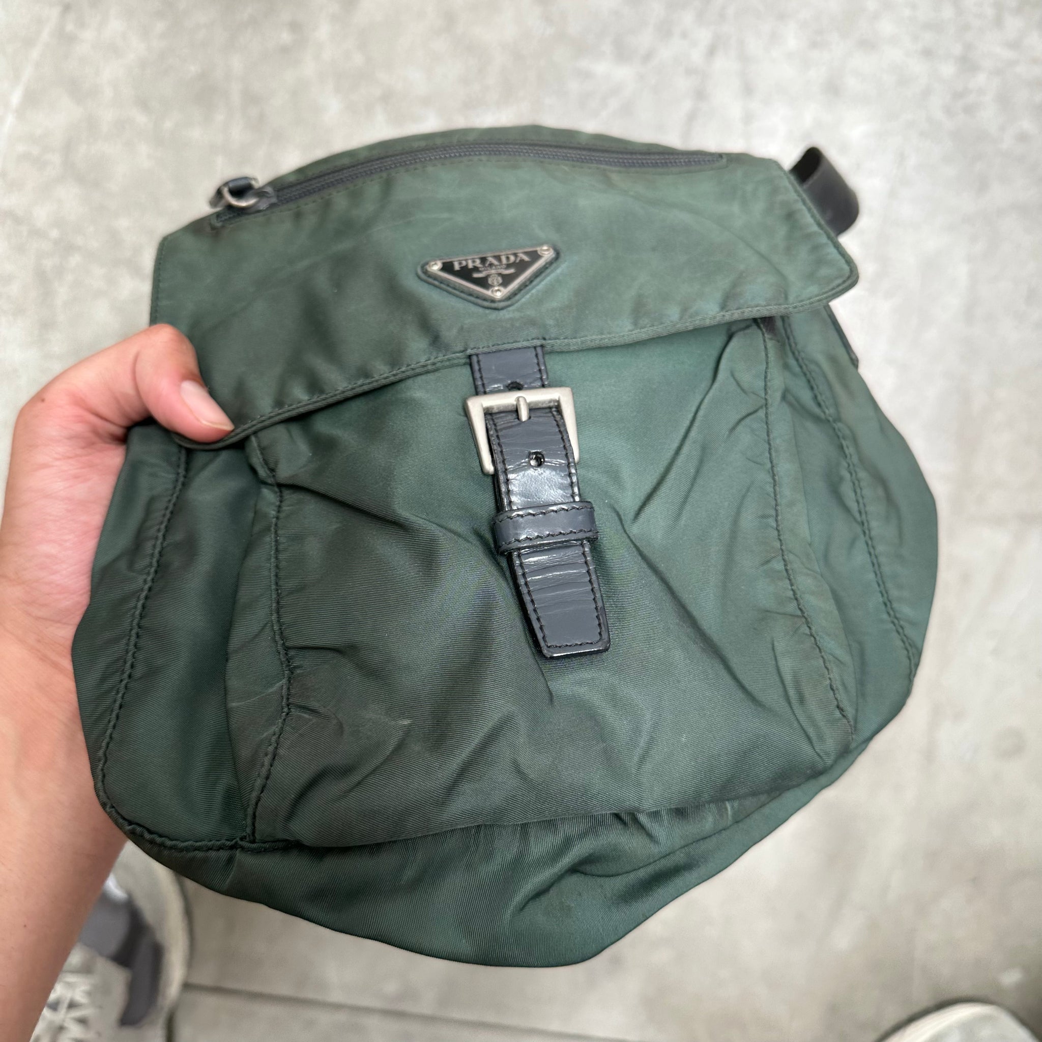 Prada Crossbody Messenger Green Bag