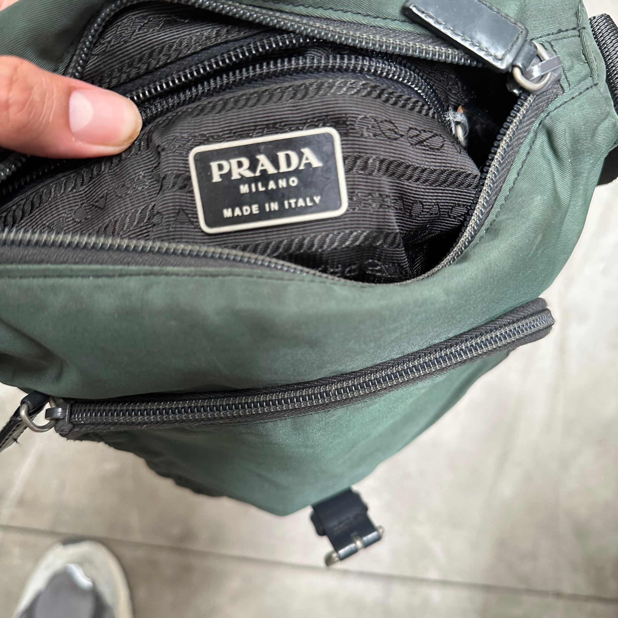 Prada Crossbody Messenger Green Bag