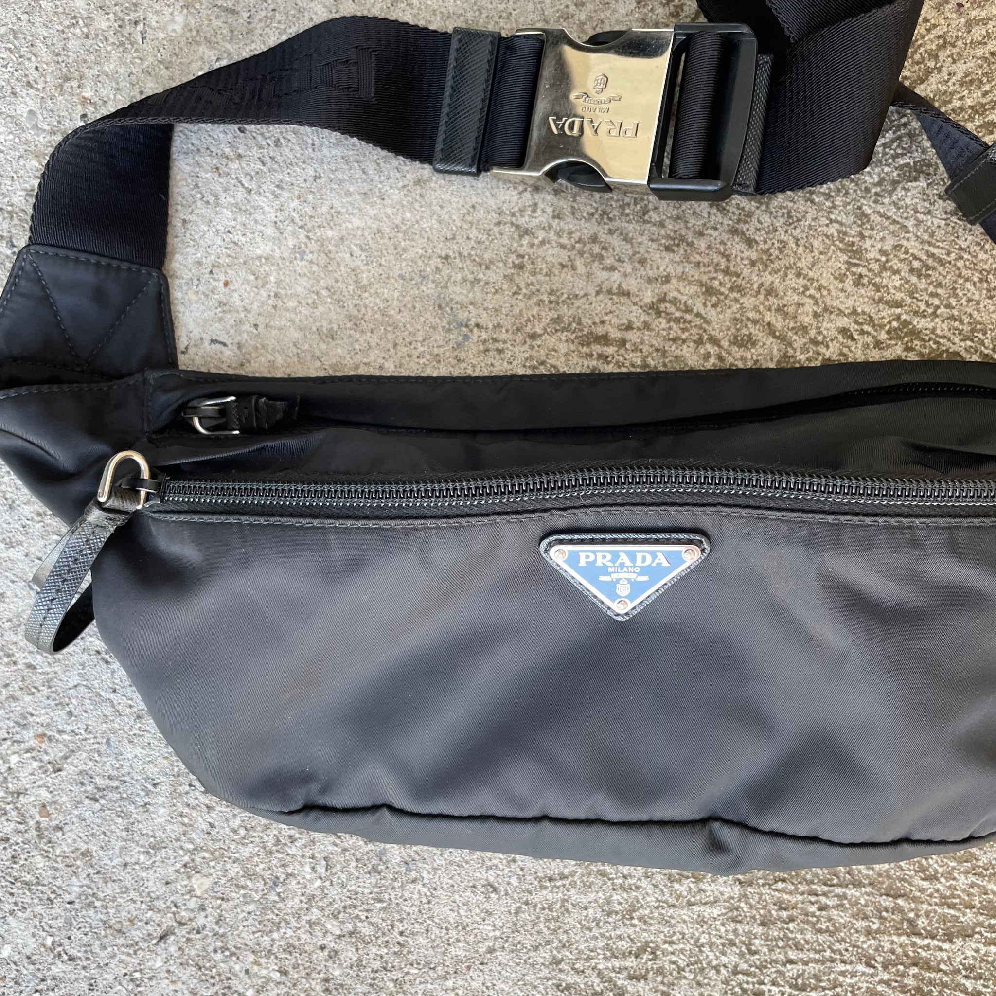 Prada Nylon Black Belt / Bum Bag