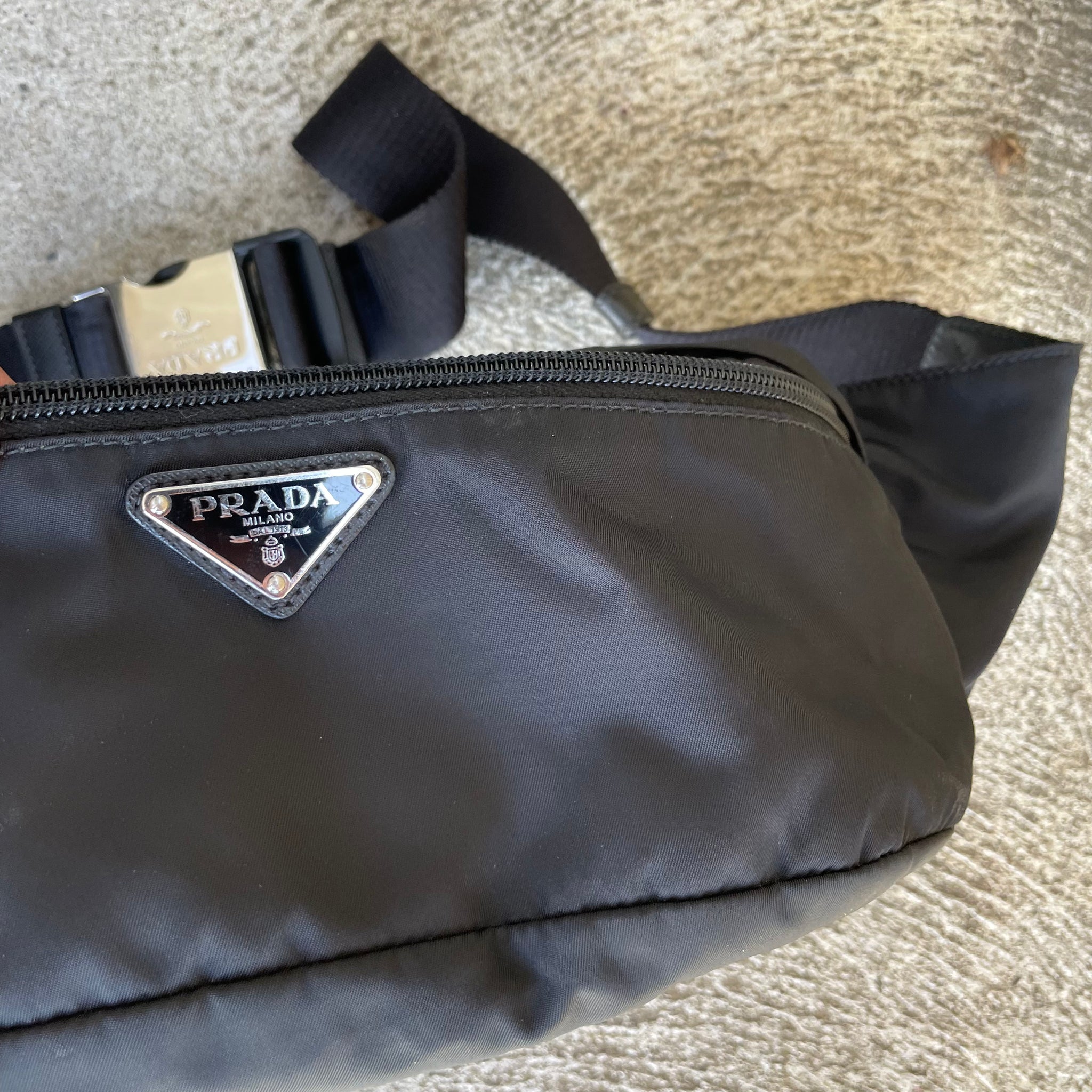 Prada Nylon Black Belt / Bum Bag