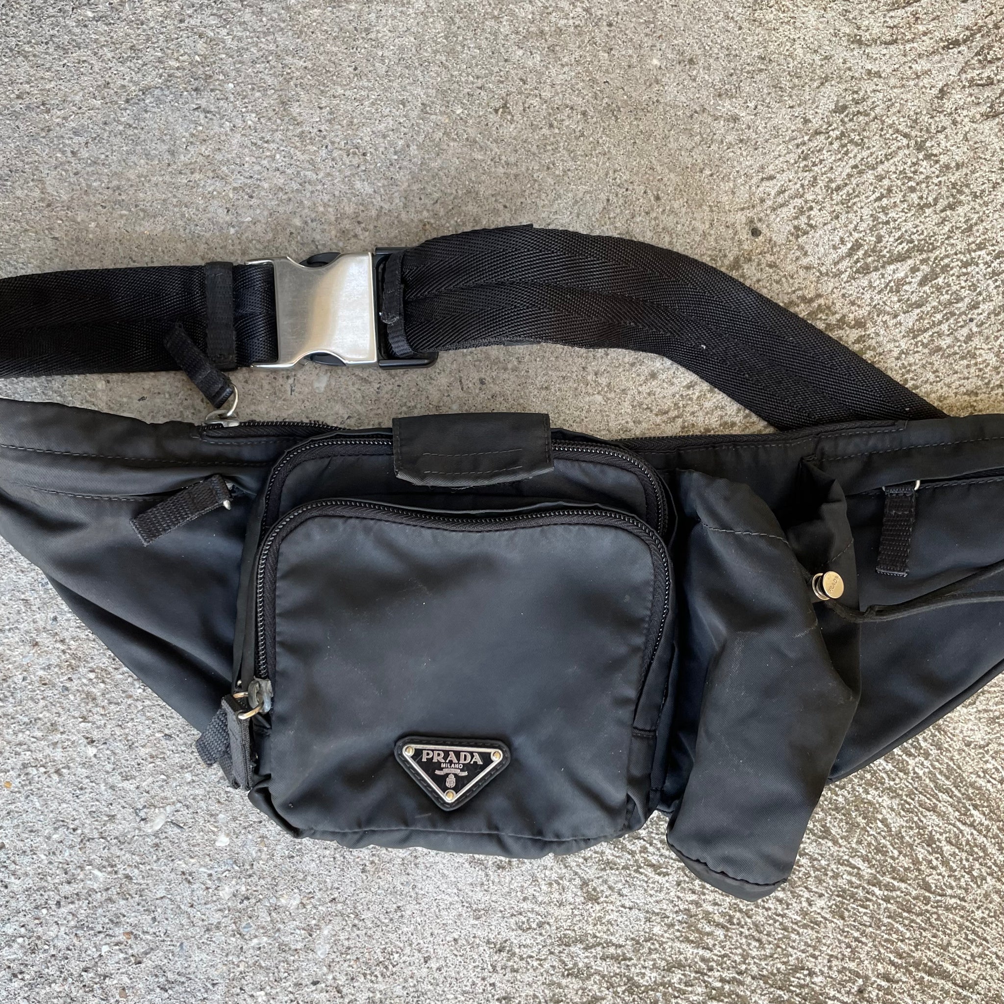 Prada Nylon Black Belt / Bum Bag
