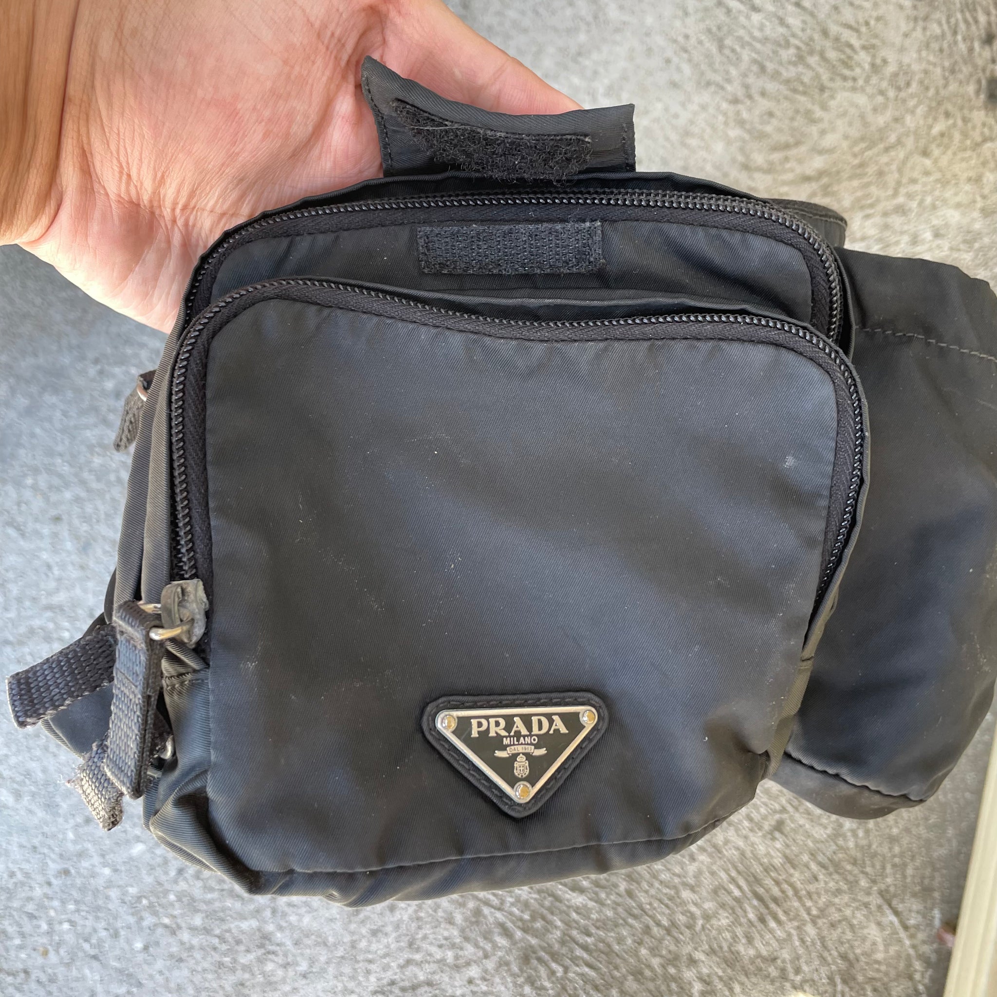 Prada Nylon Black Belt / Bum Bag