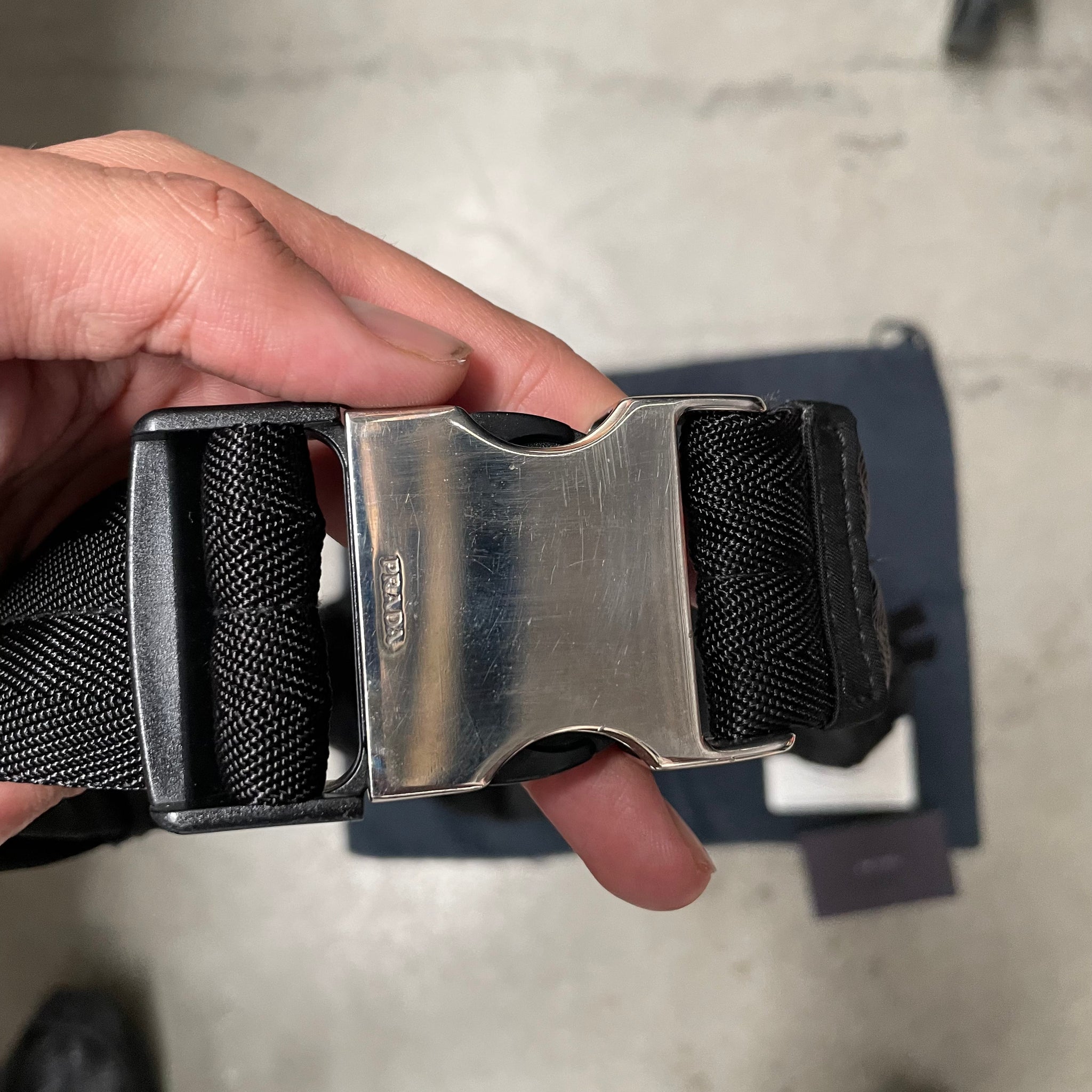 Prada Nylon Leather Belt / Bum Bag