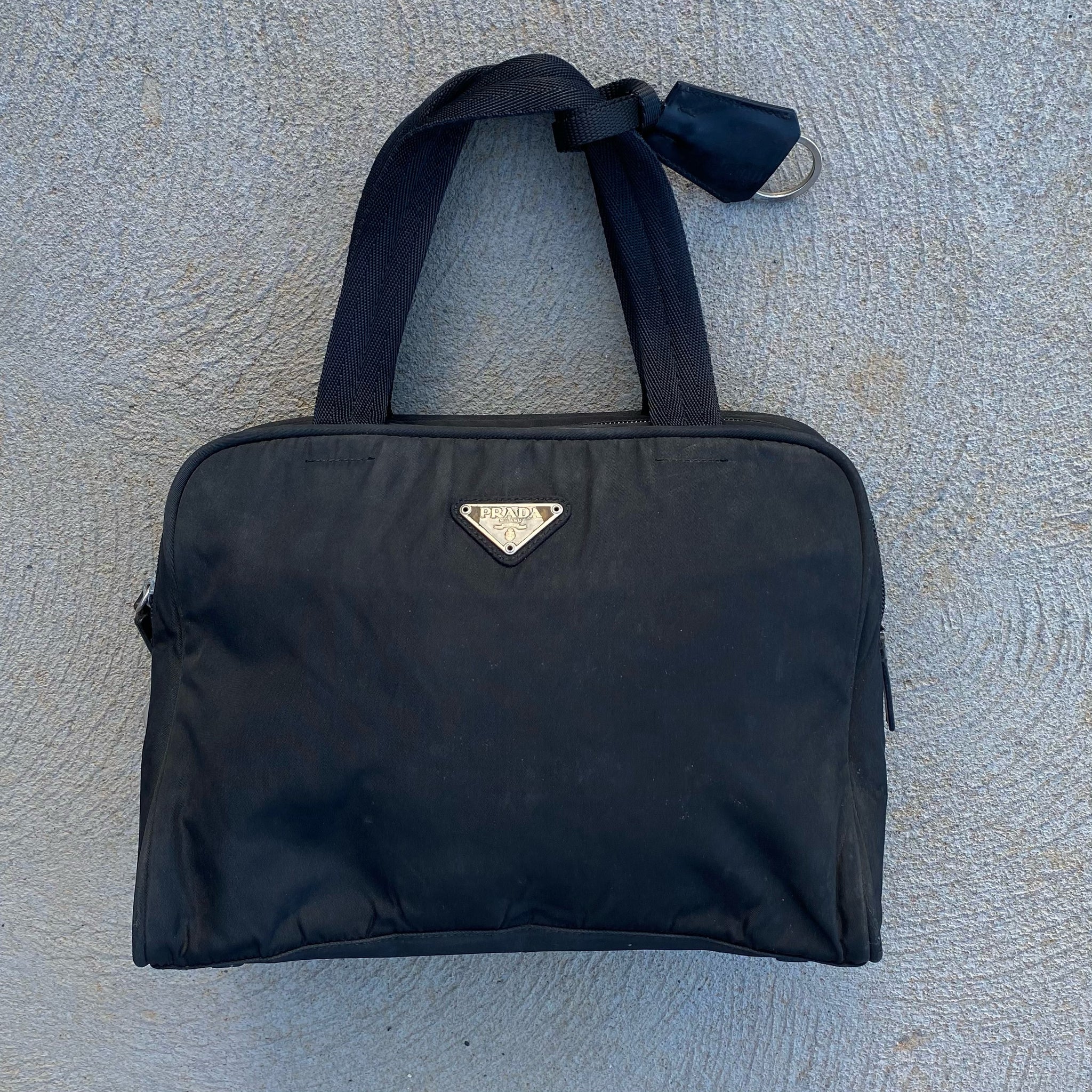 Prada Vintage Nylon Black Hand Bag