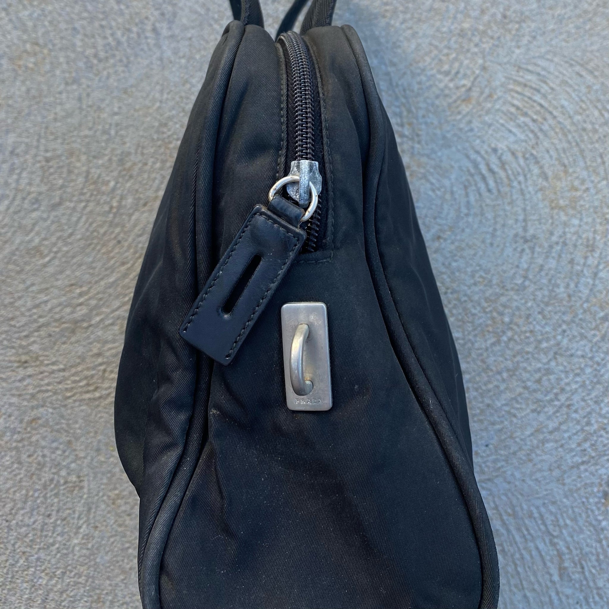 Prada Vintage Nylon Black Hand Bag