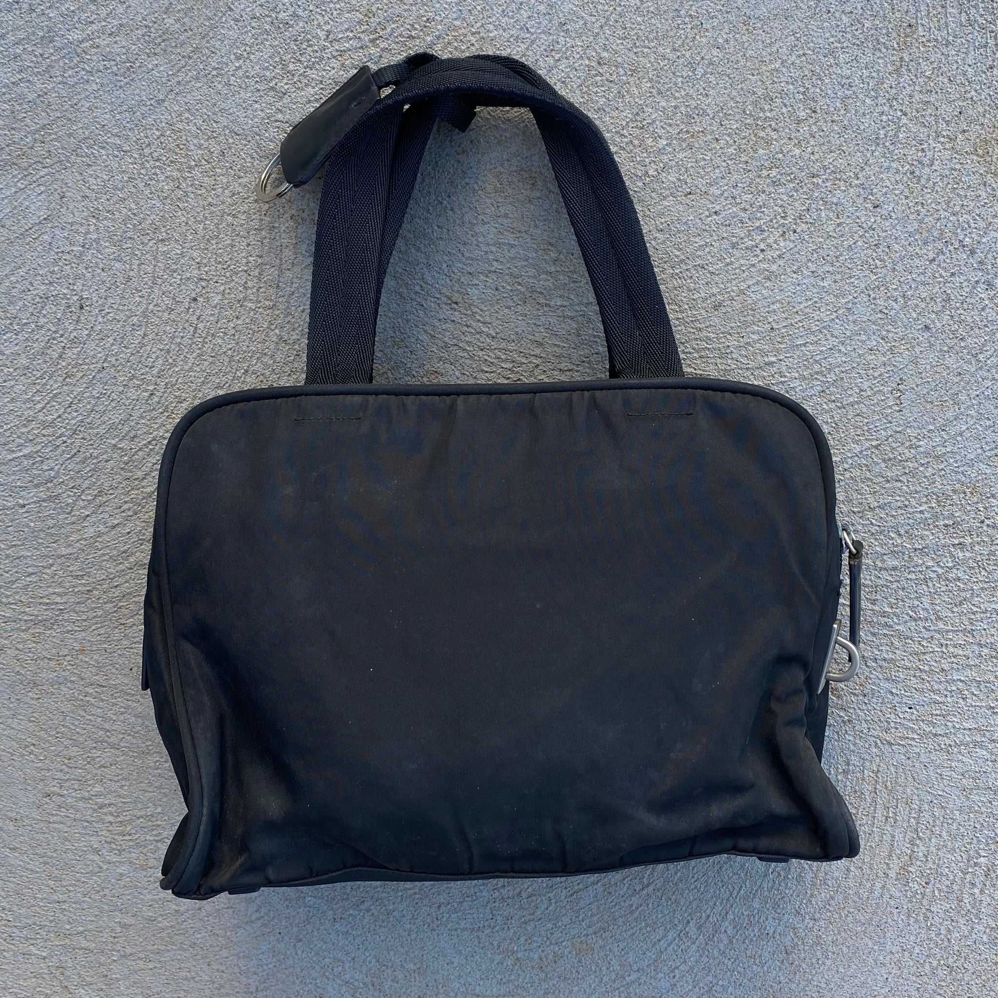 Prada Vintage Nylon Black Hand Bag