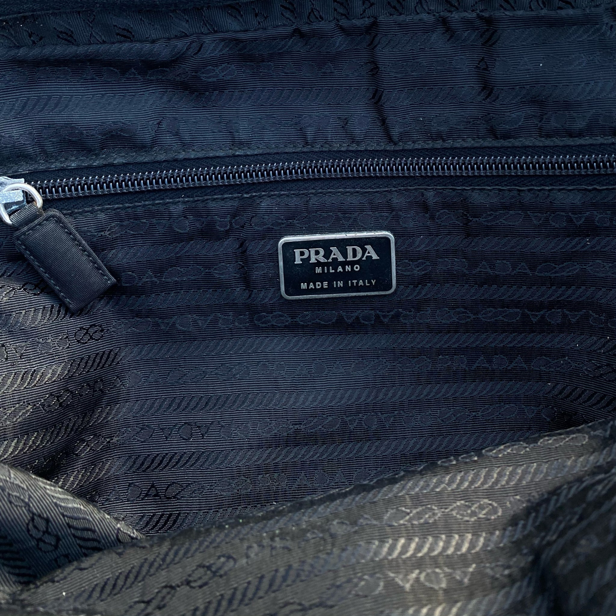 Prada Vintage Nylon Black Hand Bag