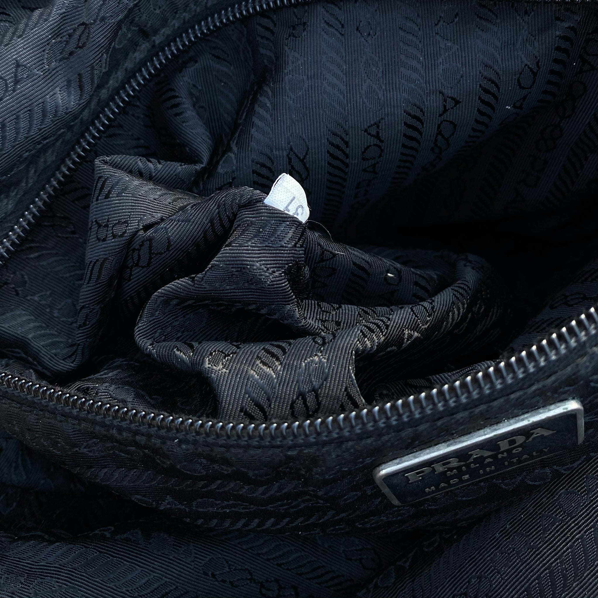 Prada Vintage Nylon Black Hand Bag