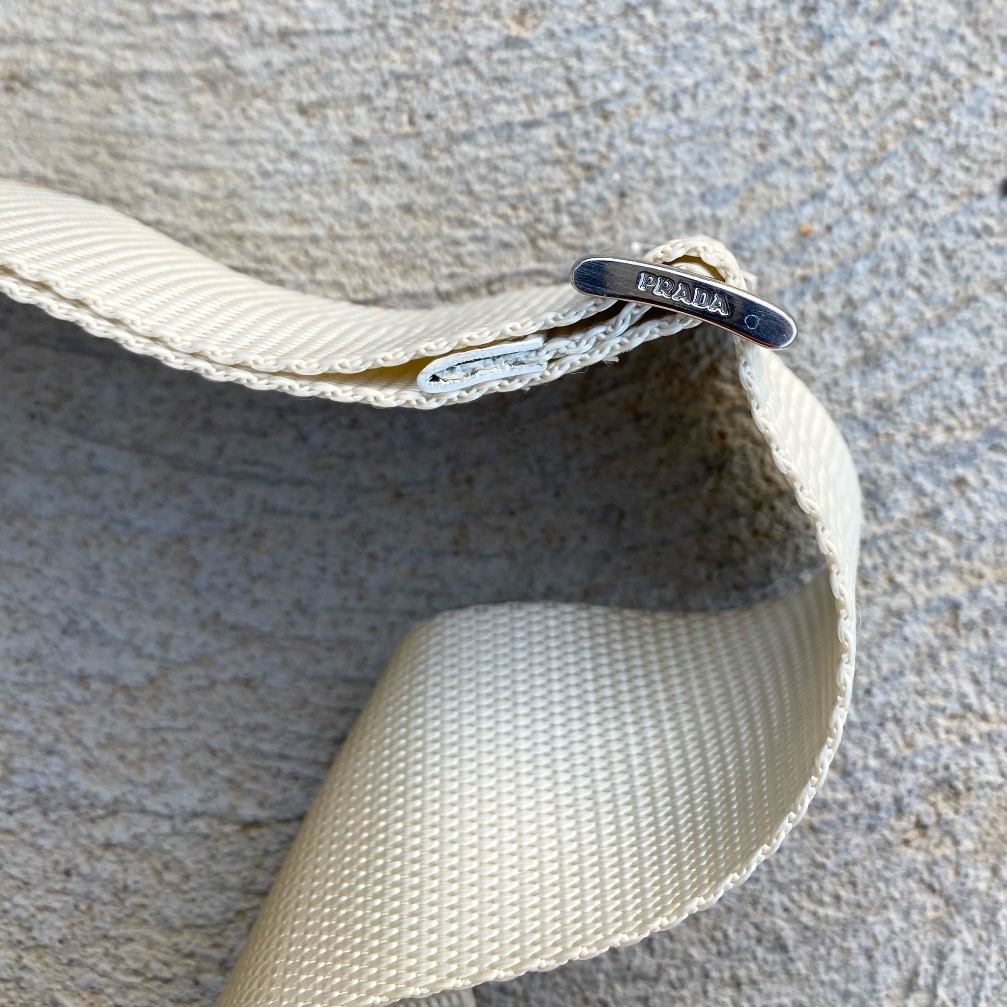 Prada Nylon Vintage Cream Large Side Bag