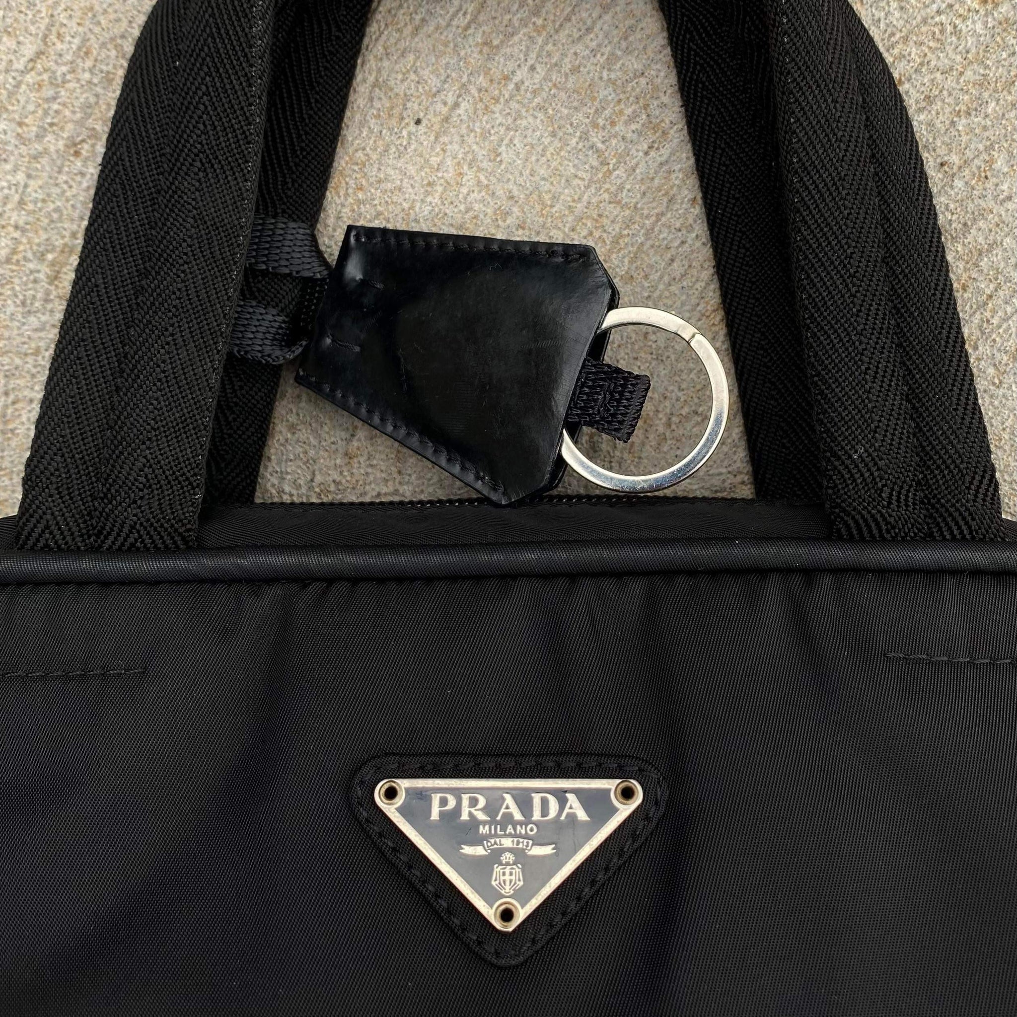 Prada Black Nylon Hand Bag