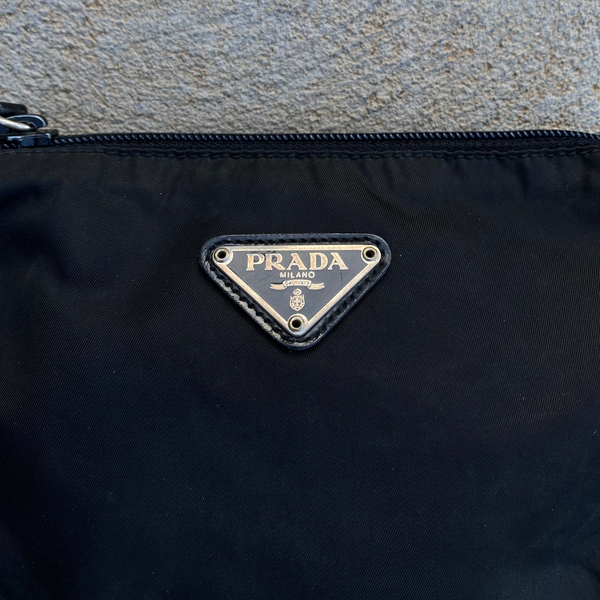 Prada Vintage Nylon Black Pouch