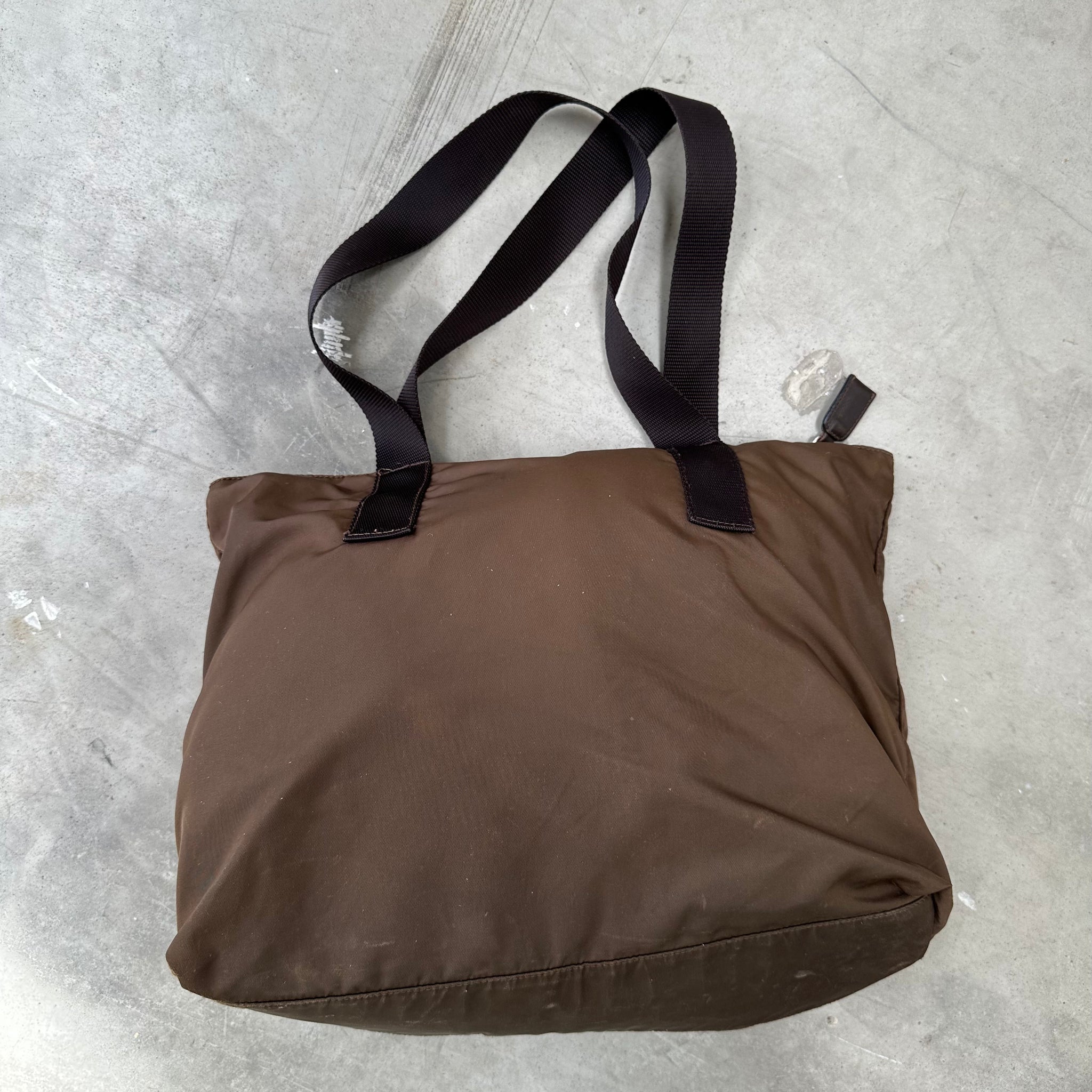 Prada Pocket Tote Bag Brown