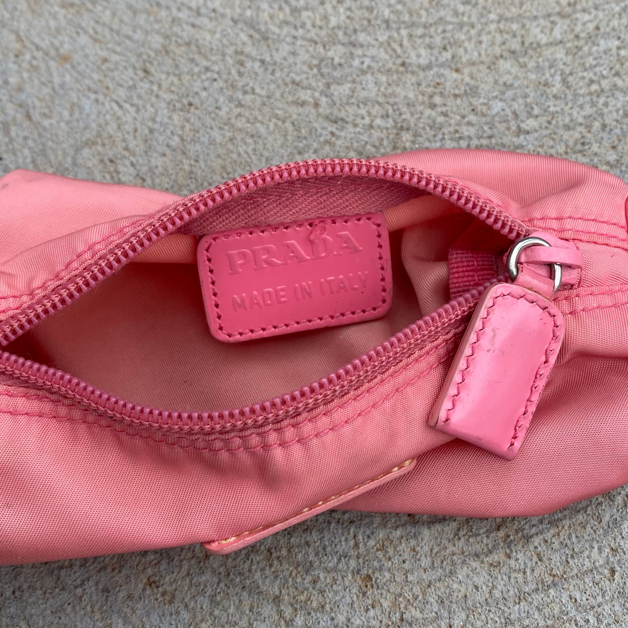 Prada Vintage Nylon Pink Mini Pouch