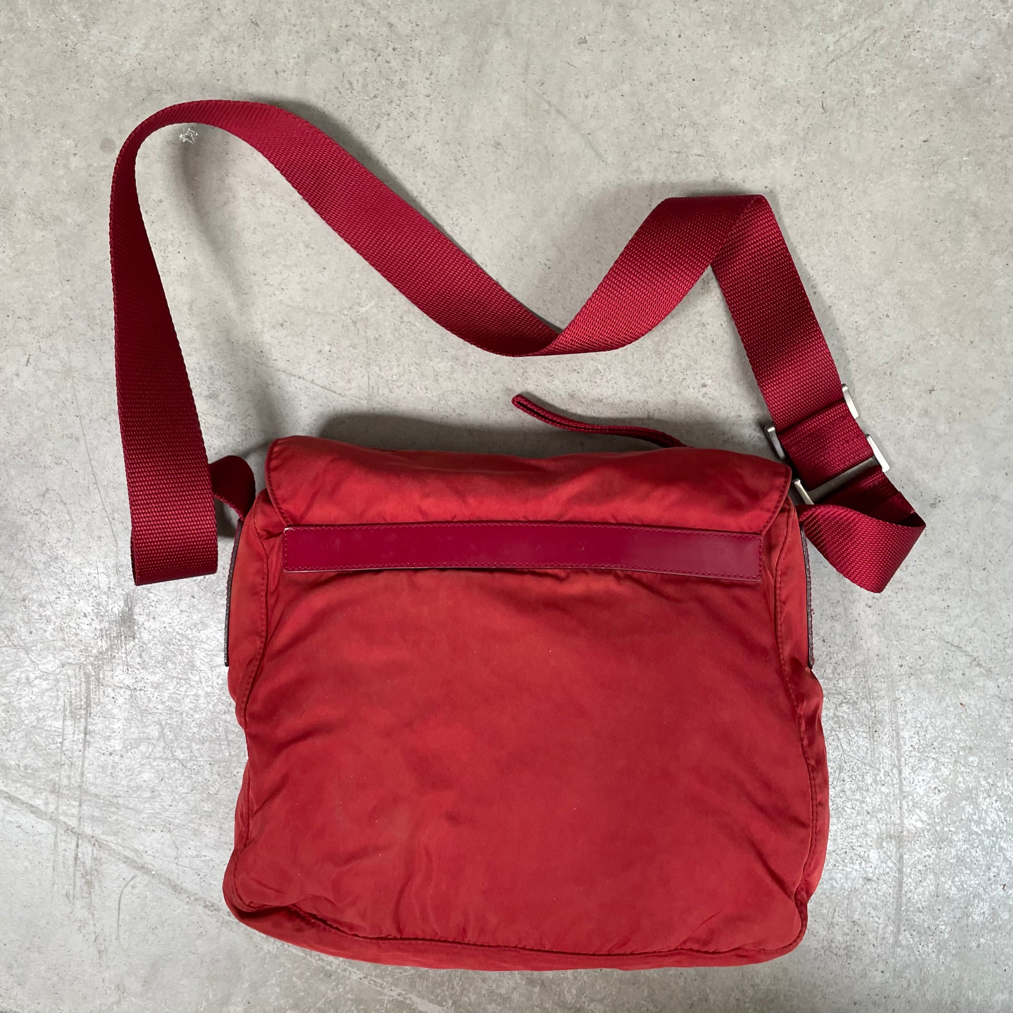 Prada Red Messenger Crossbody Bag