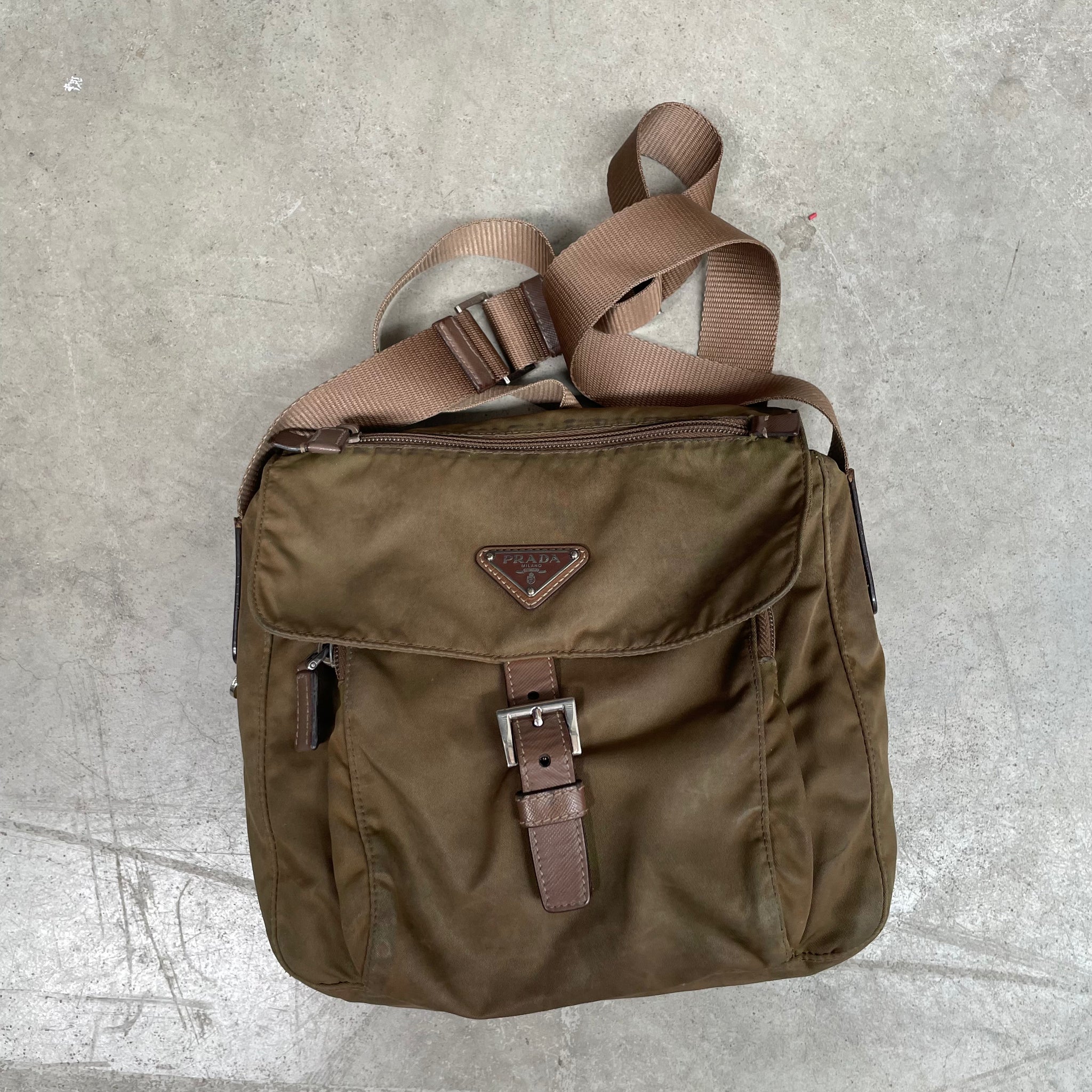 Prada Brown Messenger Crossbody Bag