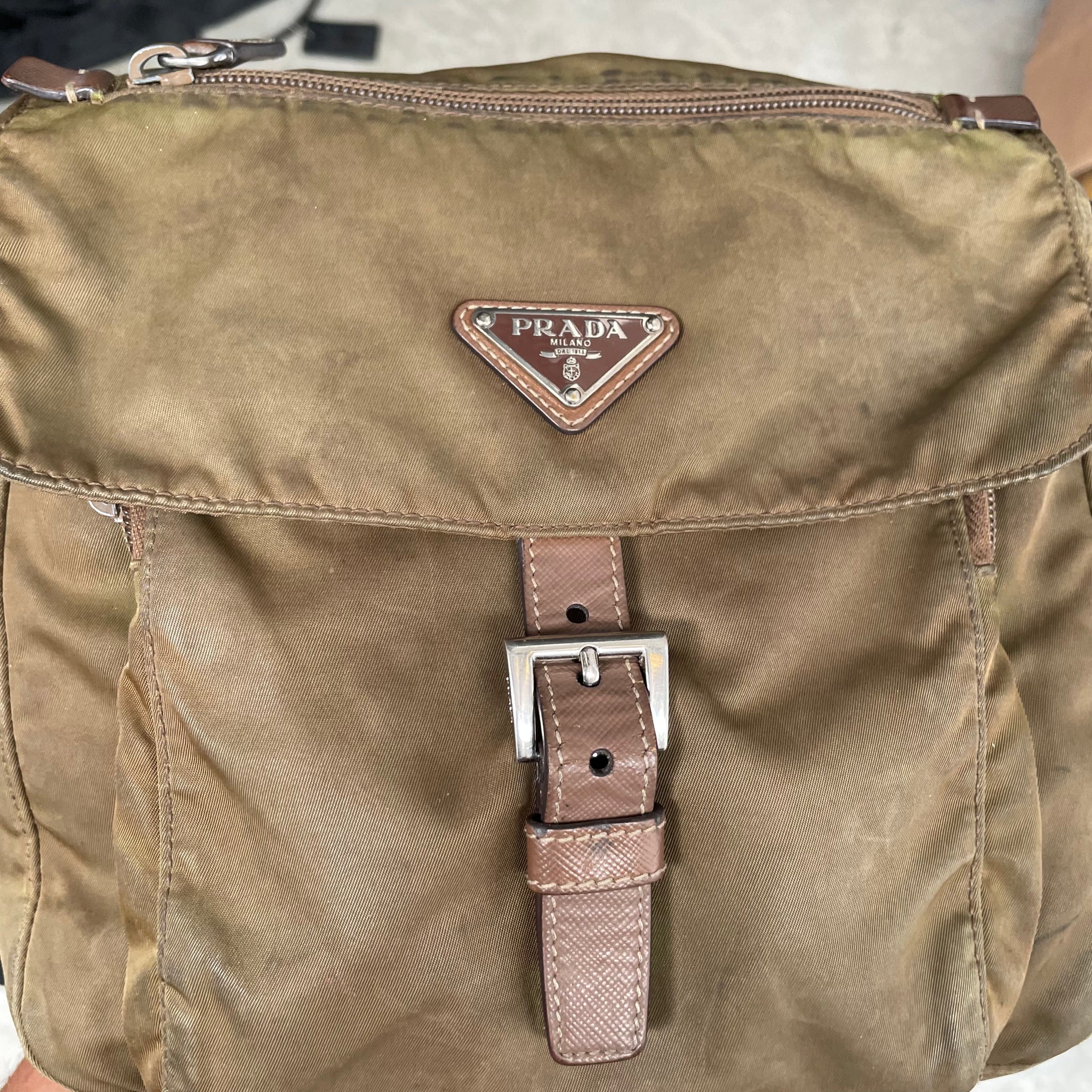 Prada Brown Messenger Crossbody Bag
