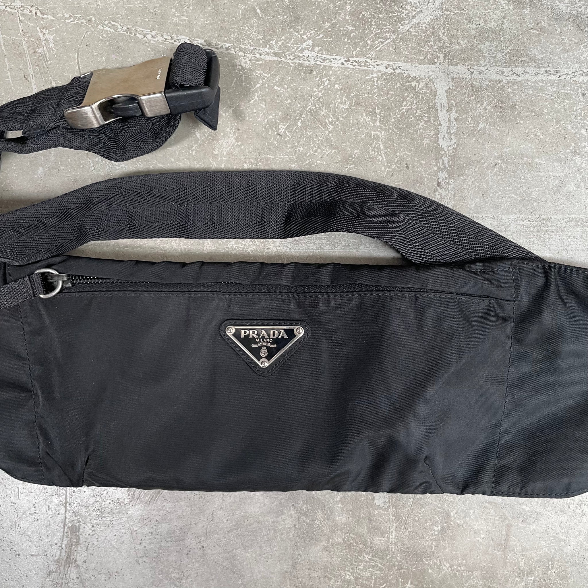 Prada Black Belt / Bum Bag