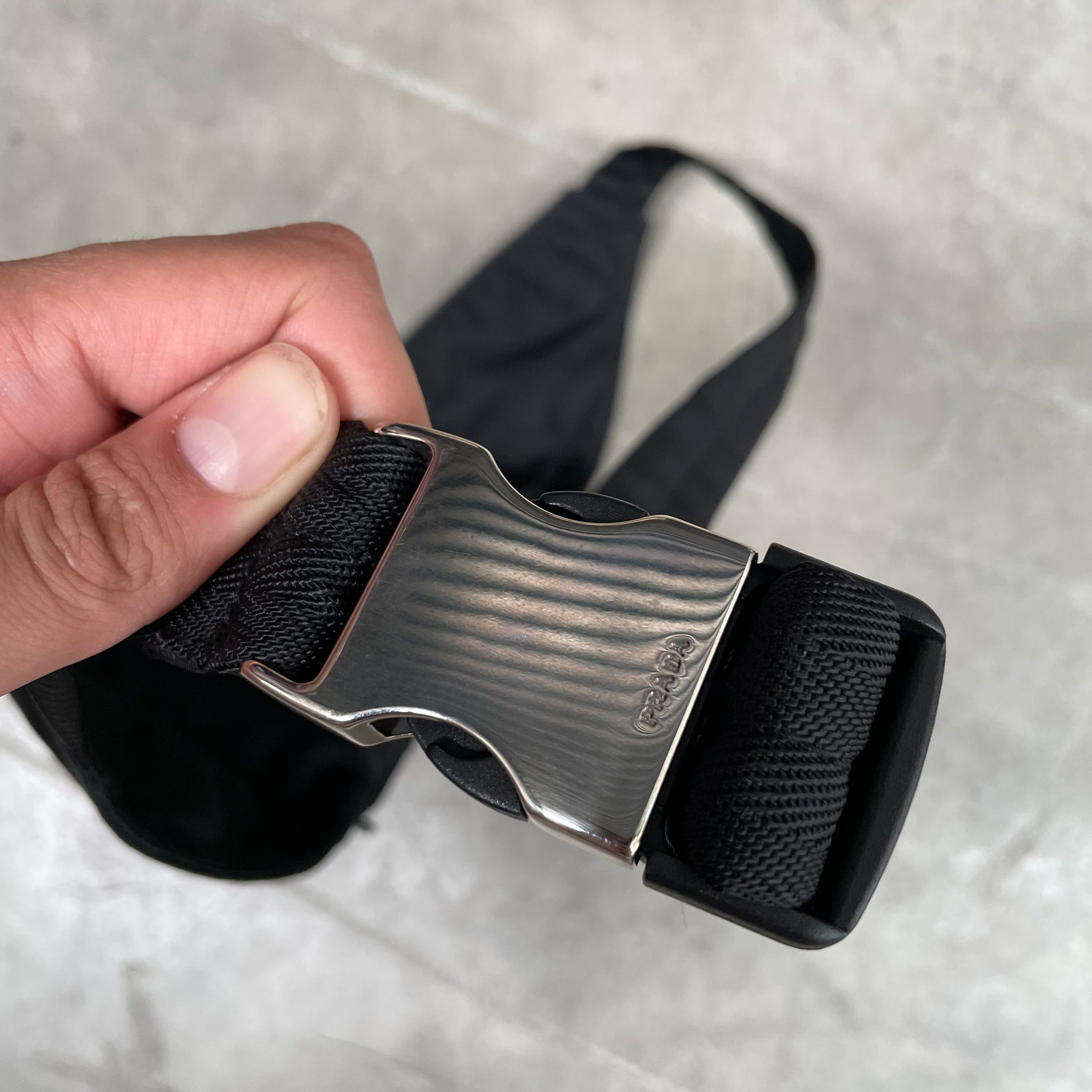 Prada Black Belt / Bum Bag