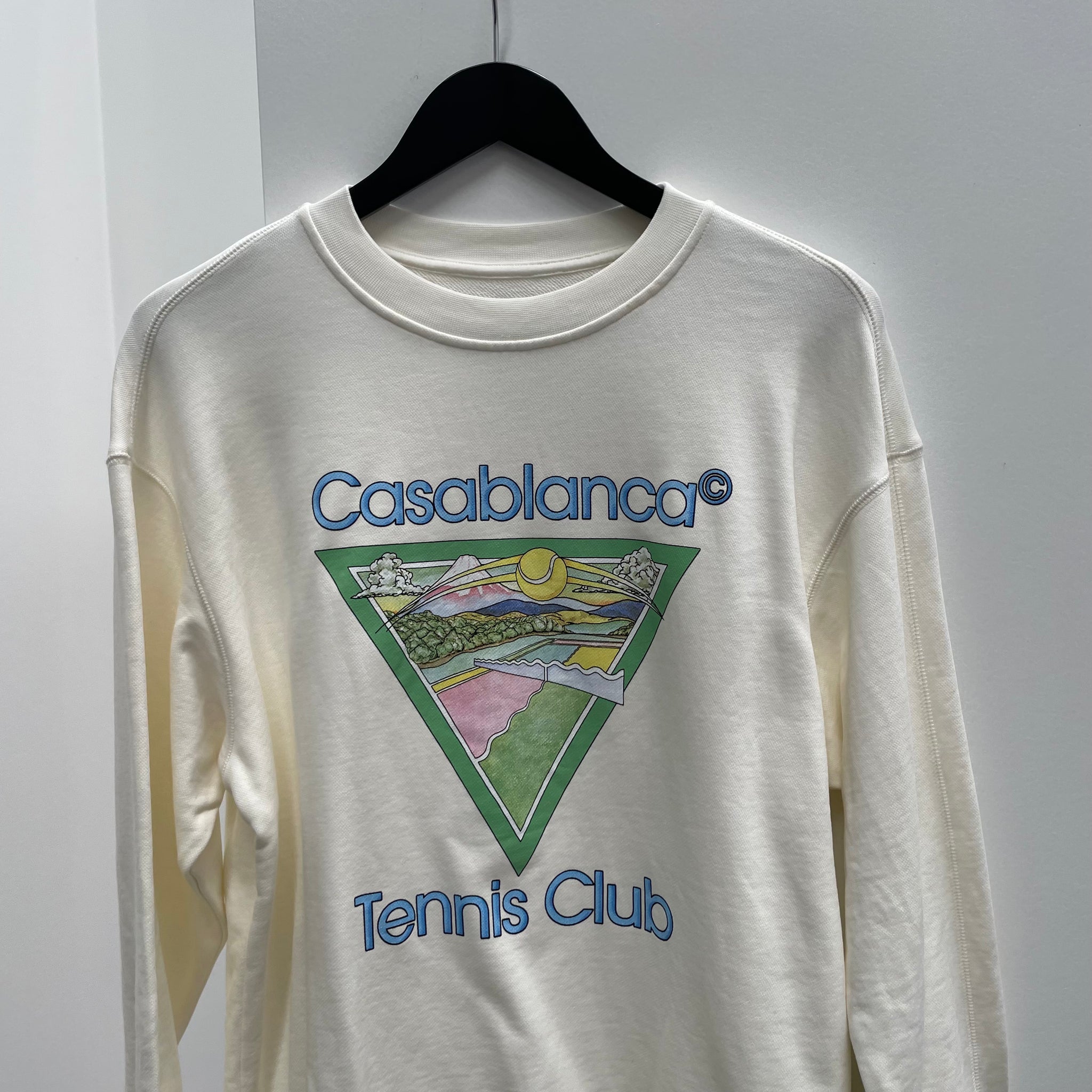 Casablanca Off-White Tennis Club Icon Sweatshirt Size XS