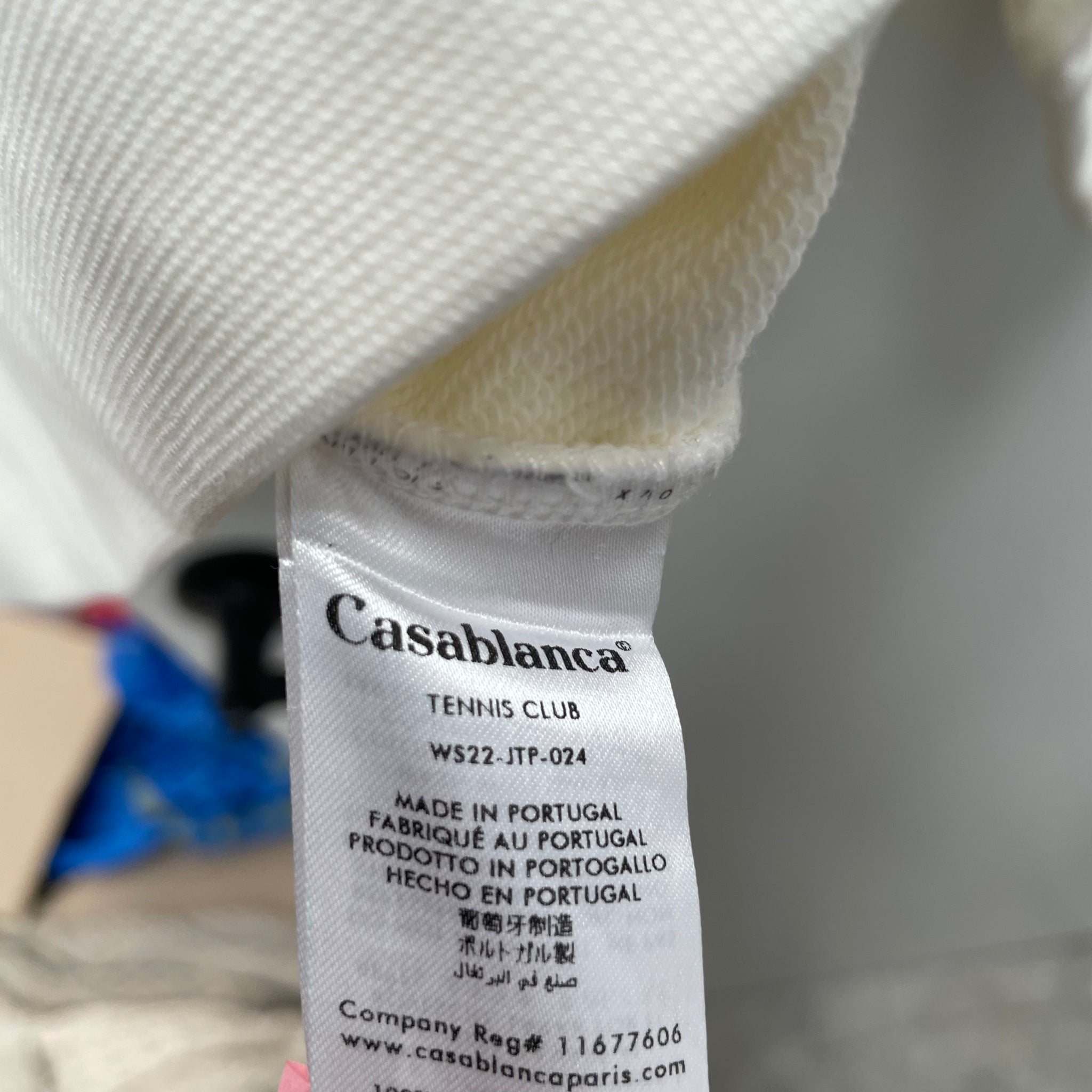 Casablanca Off-White Tennis Club Icon Sweatshirt Size XS