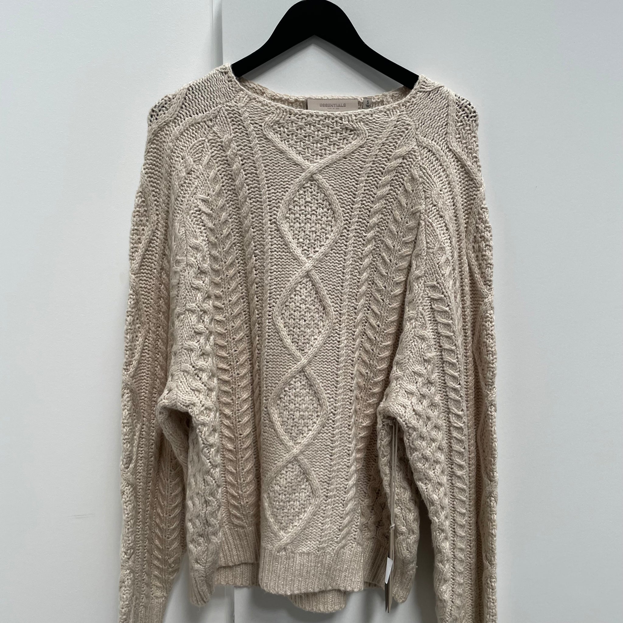 Fear of God Essentials Cable Knit Egg Shell Size Small