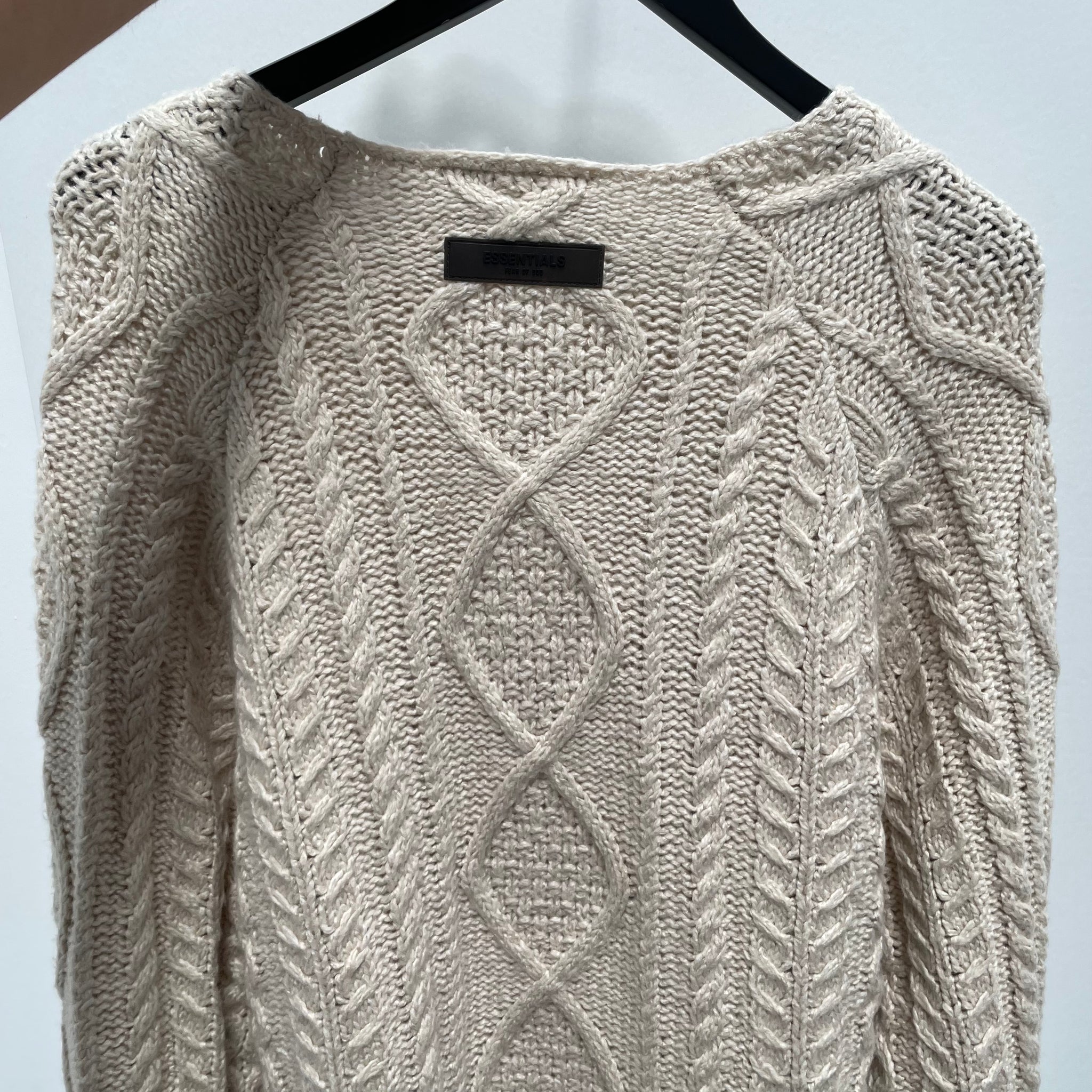 Fear of God Essentials Cable Knit Egg Shell Size Small
