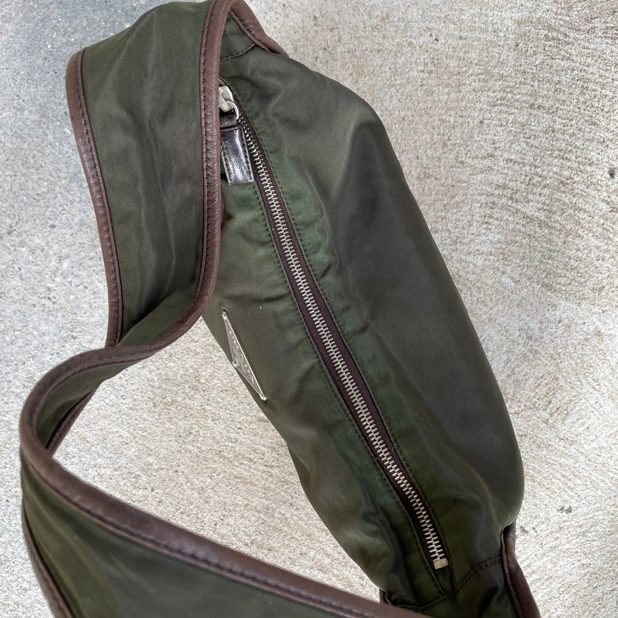 Prada Forest Green Hobo Bag
