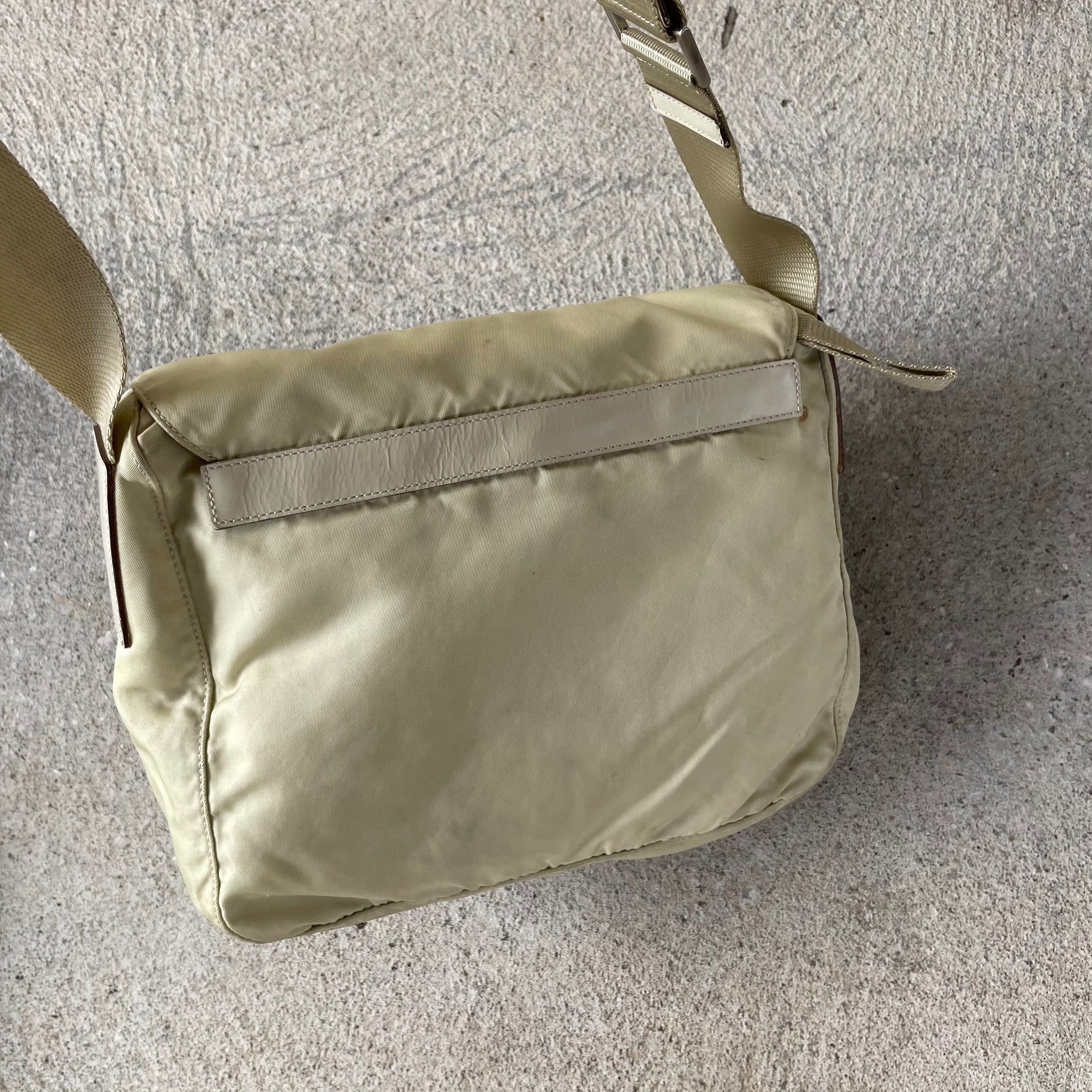 Prada Cream Messenger Bag