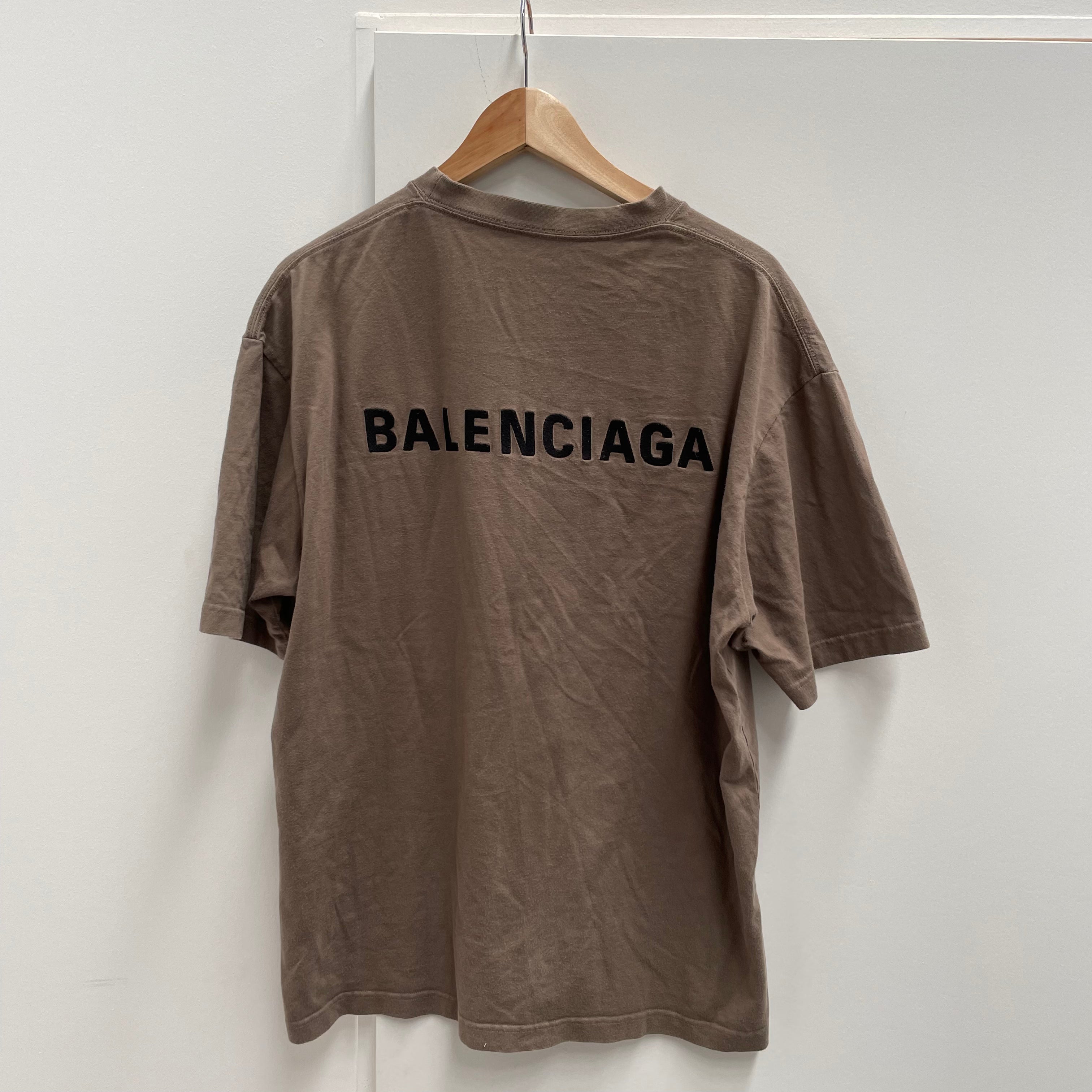 Balenciaga Logo-Embroidered Cotton- Tshirt