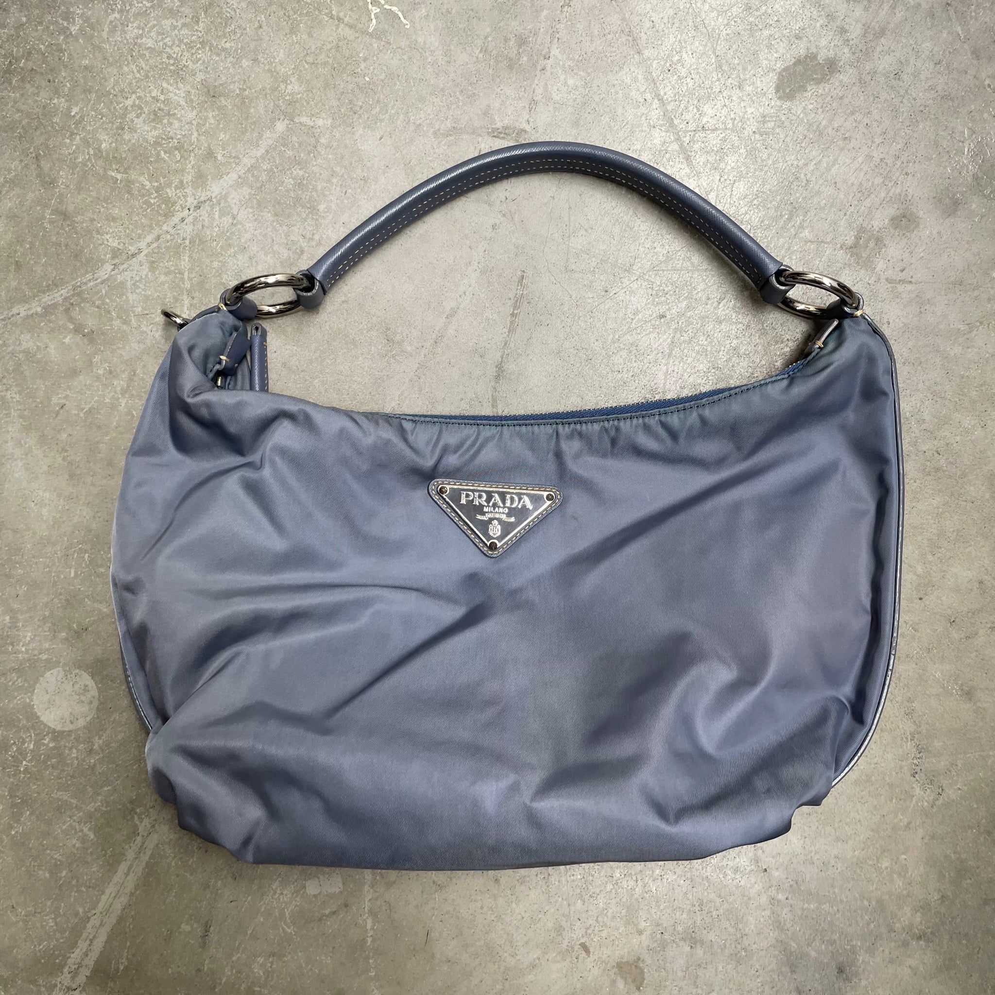 Prada Nylon Shoulder Bag Blue
