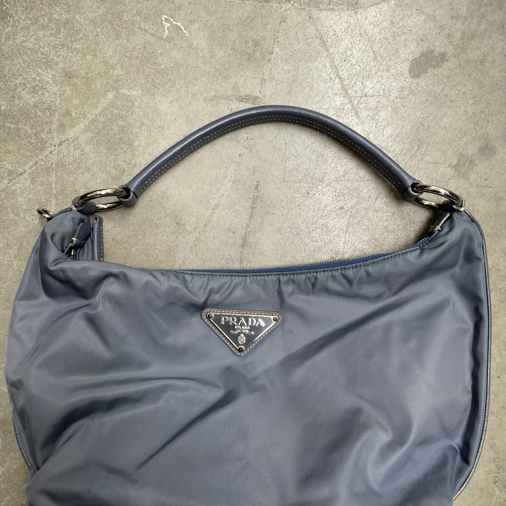 Prada Nylon Shoulder Bag Blue