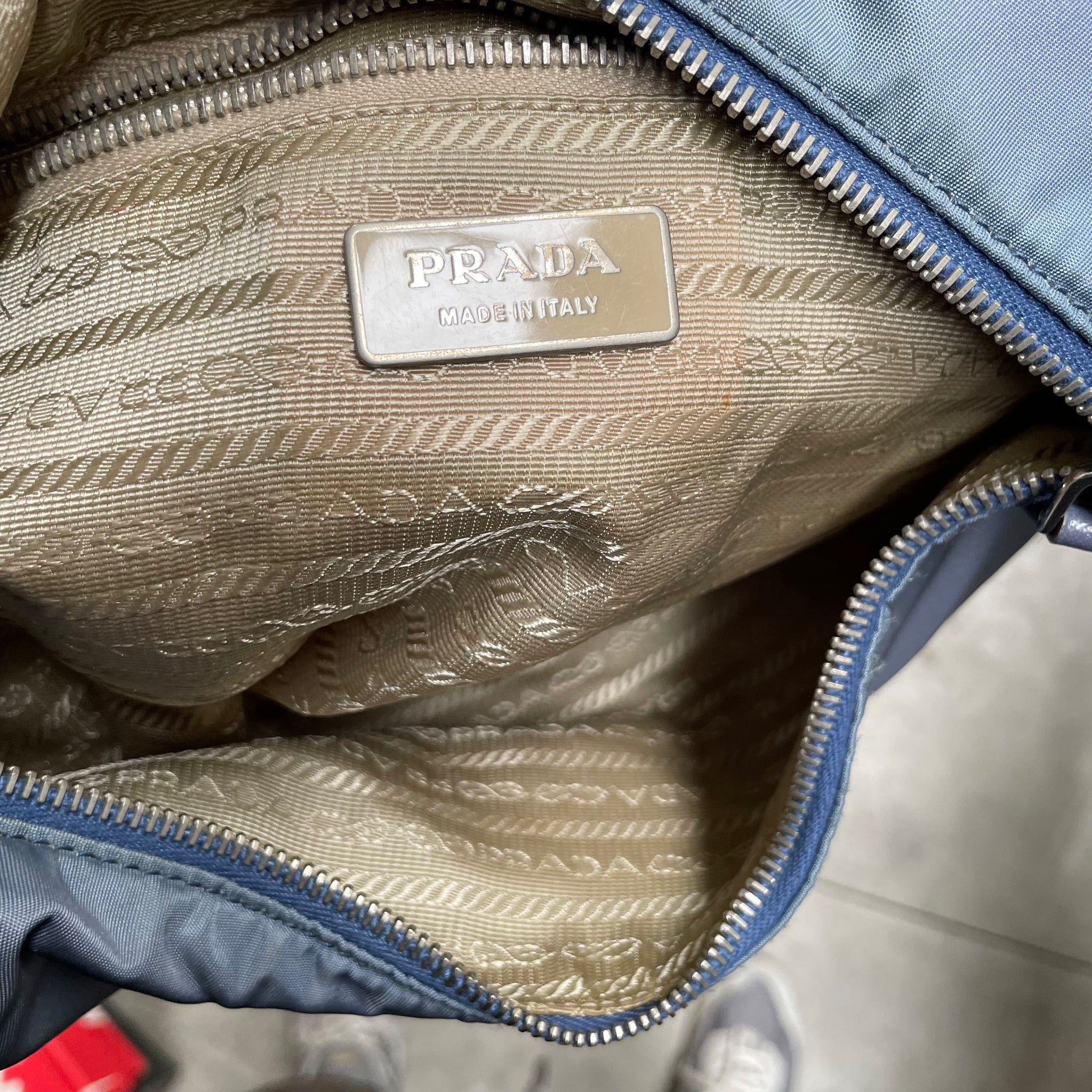 Prada Nylon Shoulder Bag Blue