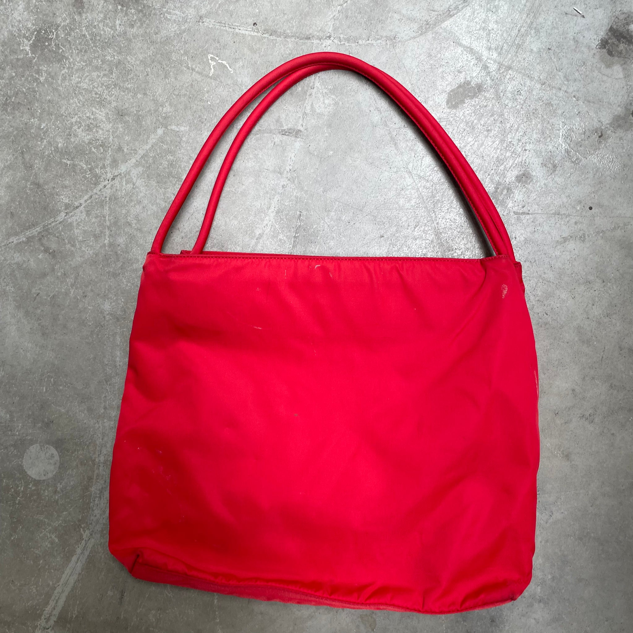 Prada Double Strap Red Hand Bag