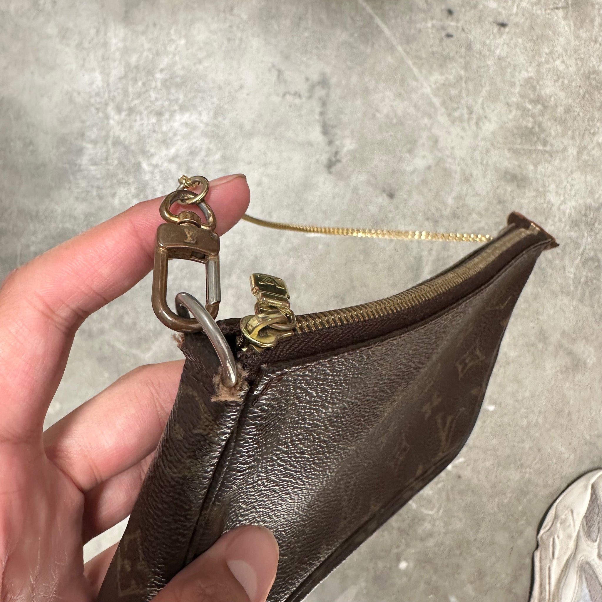 Louis Vuitton Monogram Chain Pochette Bag