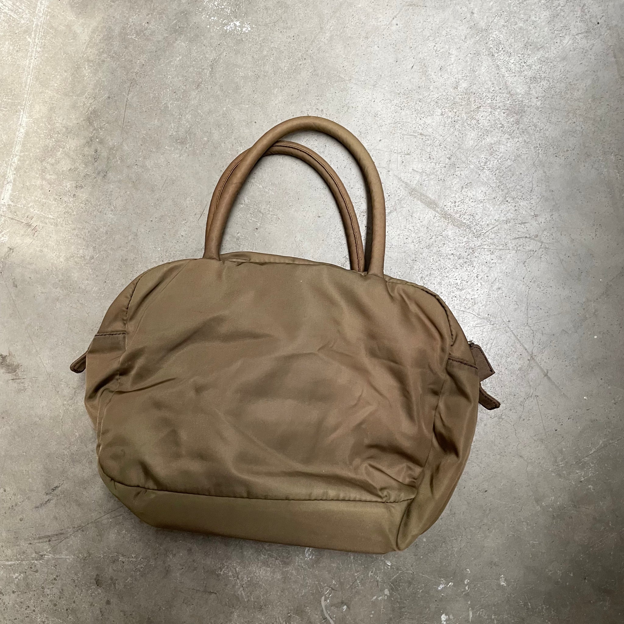 Prada Bao Hand Bag Nylon Caramel / Brown