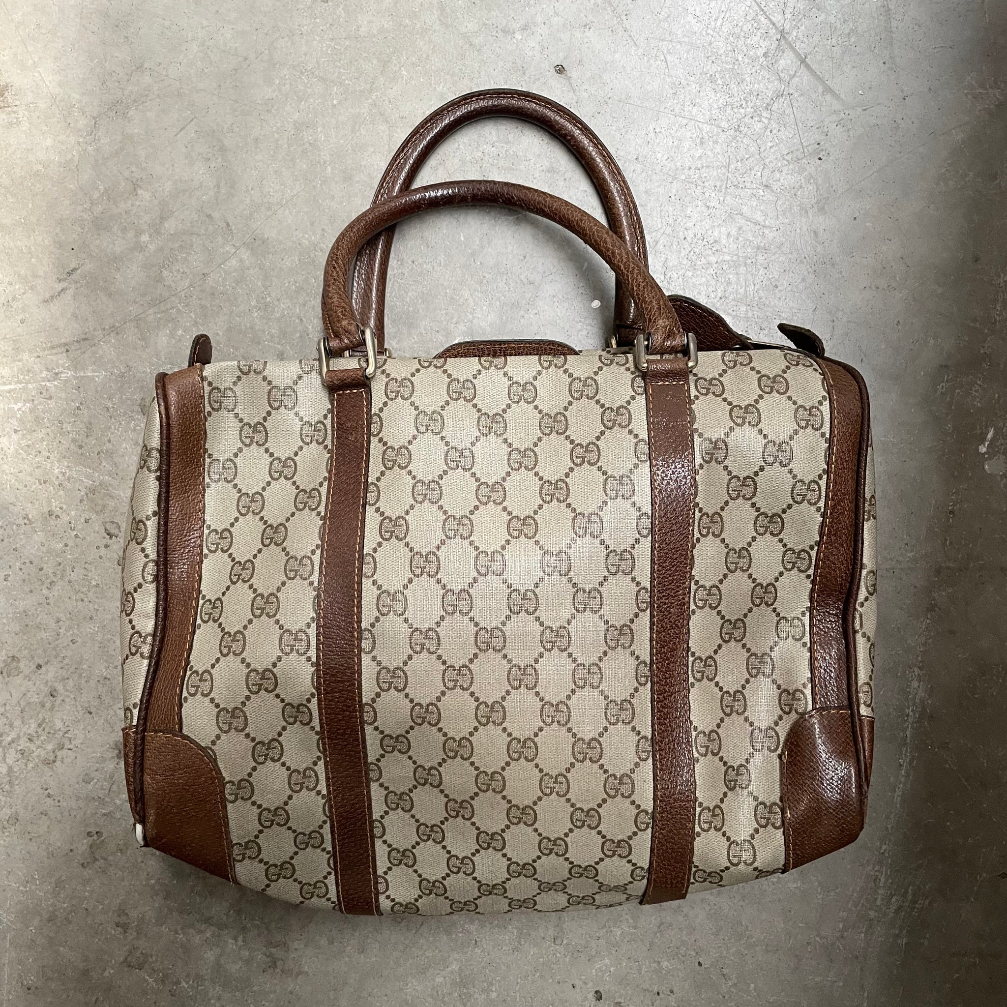 Gucci Brown Mini Boston Bag