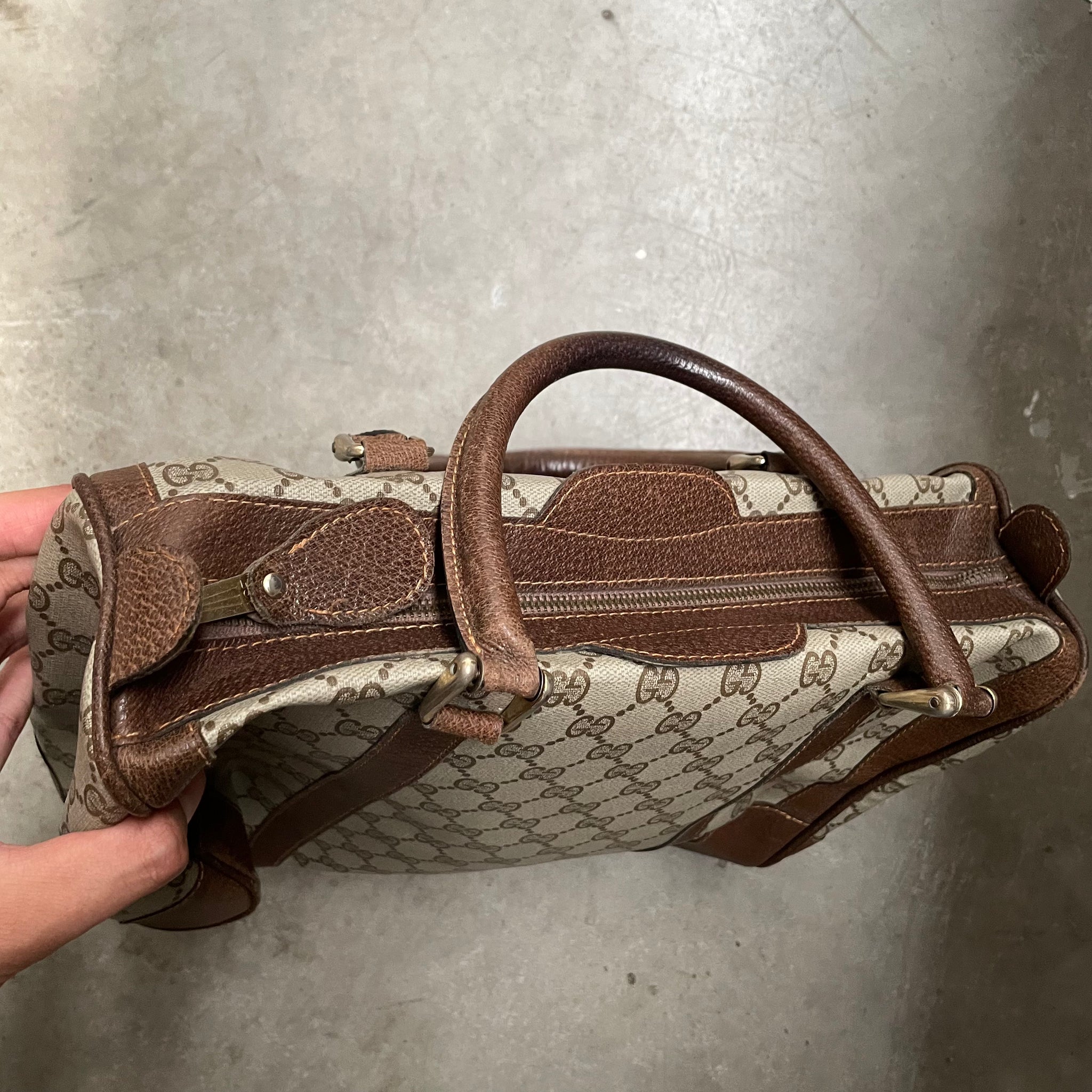 Gucci Brown Mini Boston Bag