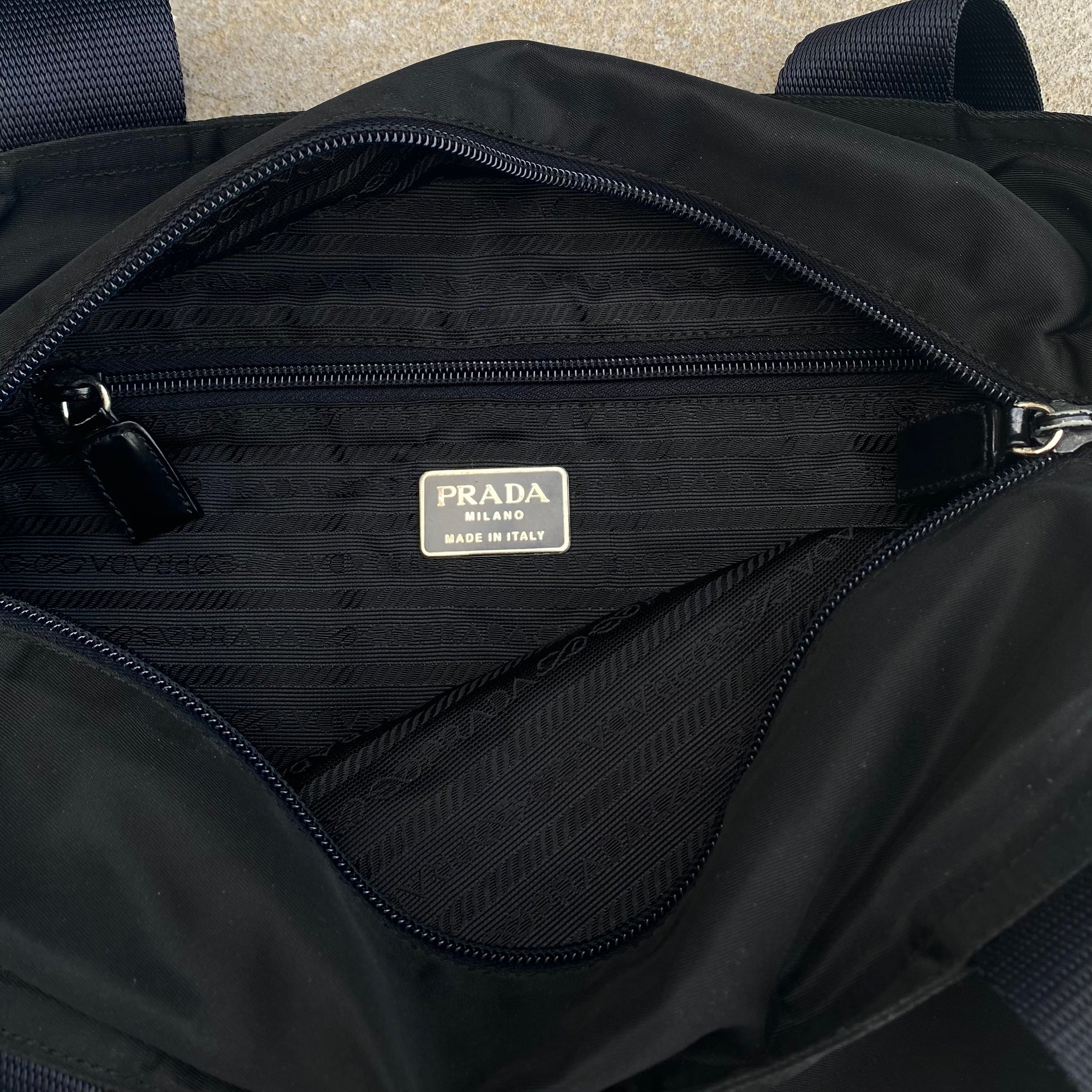 Prada Nylon Black Long Strap Shoulder Bag