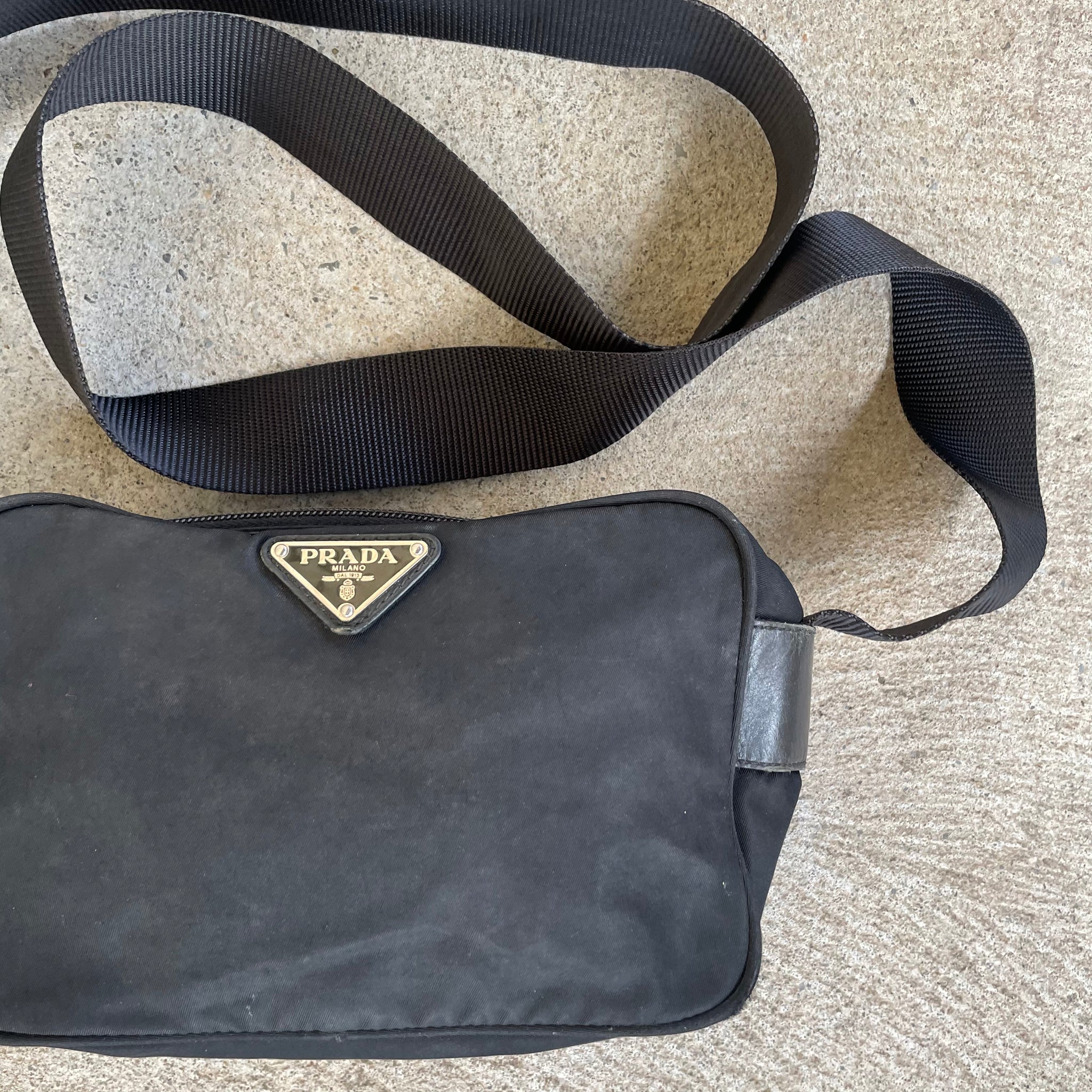 Prada Nylon Crossbody Bag Black